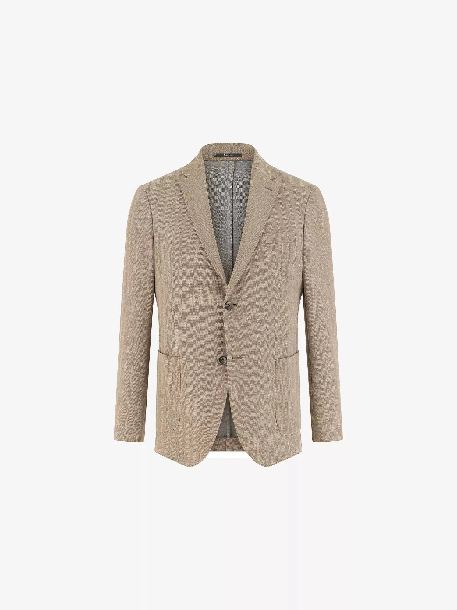 Boggi Milano Men's Single-Breasted Herringbone Cotton-Blend Blazer Boggi Milano