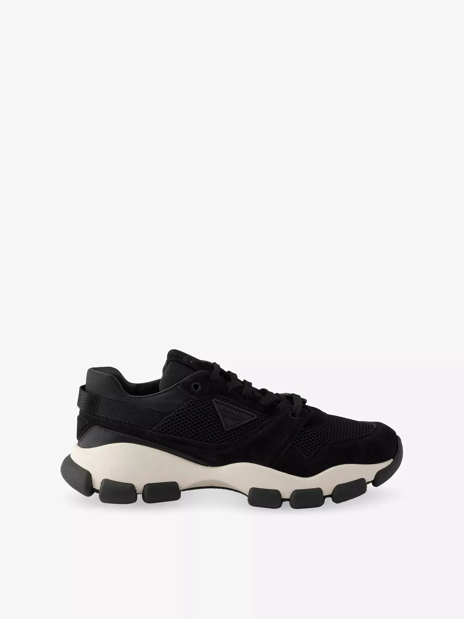 Prada Women's Panelled Mesh and Suede Trainers Prada
