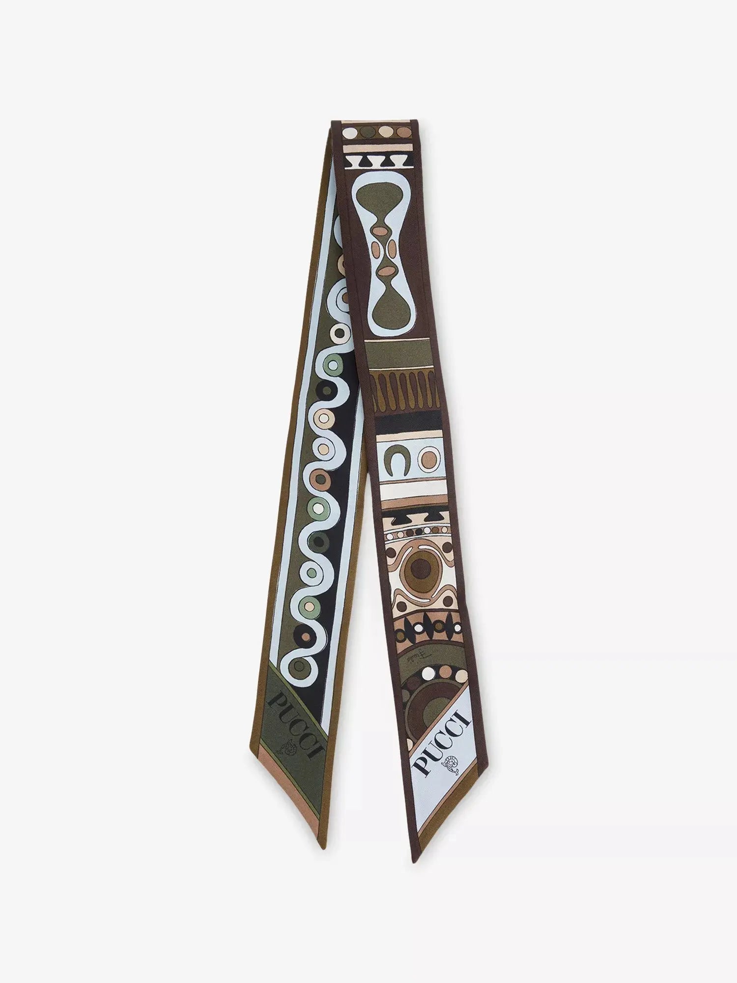 Pucci Women's Branded Abstract-Print Silk Scarf 120cm Pucci