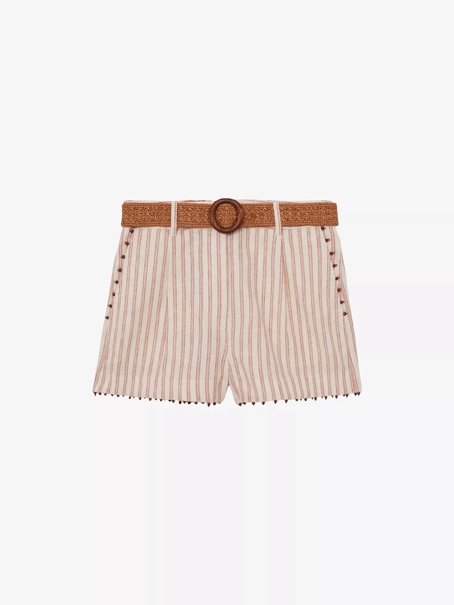 Reiss Women's Chloe Striped Linen Shorts Reiss