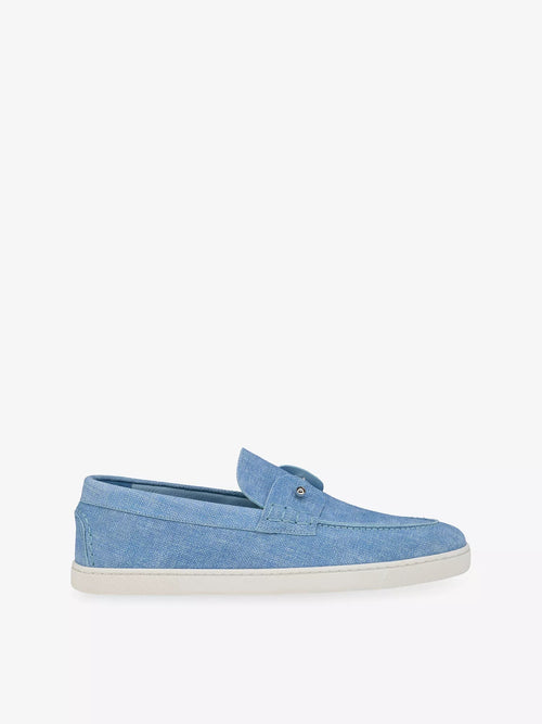 Christian Louboutin Men's Chambeliboat Suede Boat Shoes Christian Louboutin