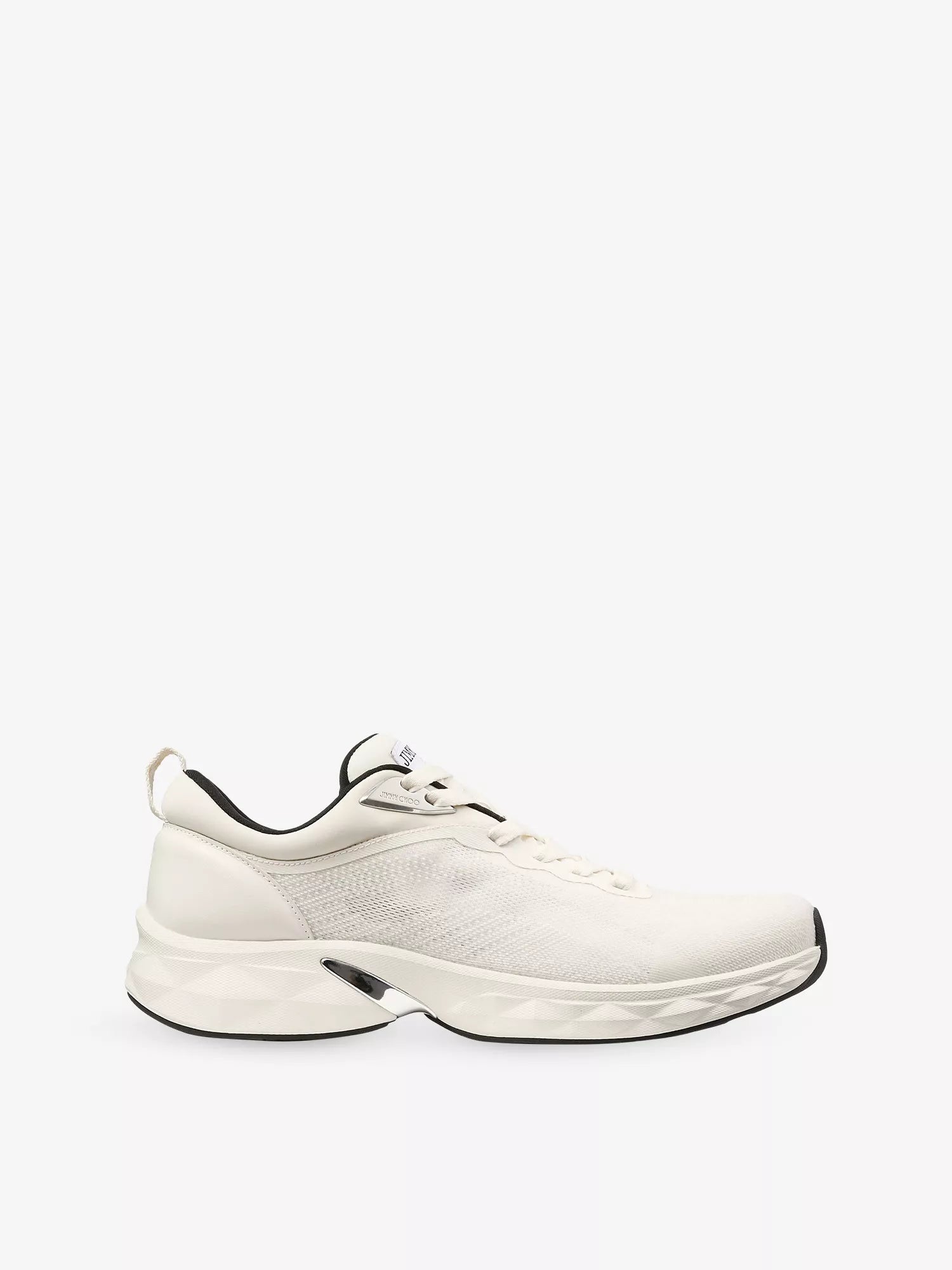 Jimmy Choo Men's Diamond Run Knit Jacquard Woven Trainers Jimmy Choo