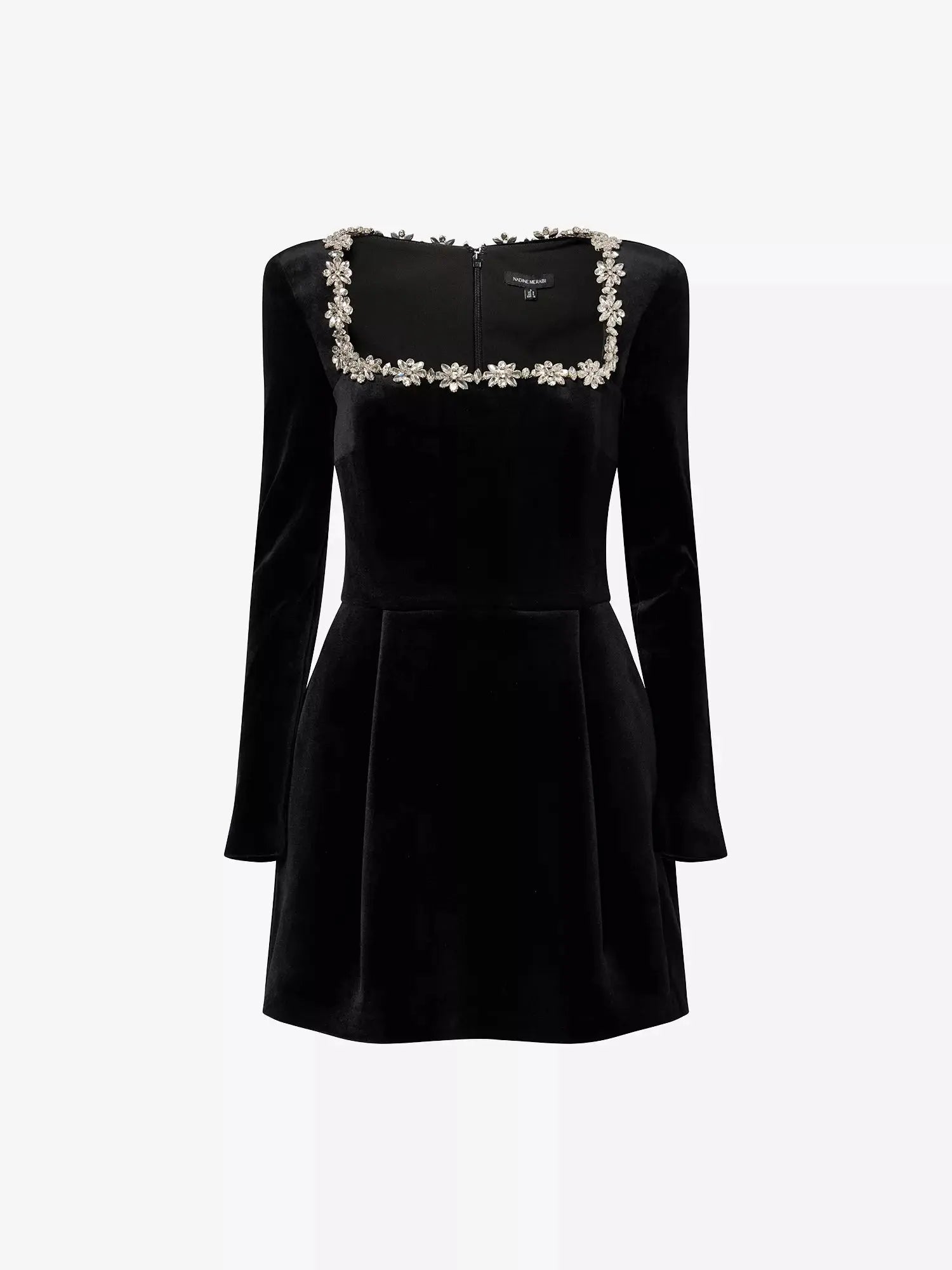 Nadine Merabi Women's Kimberly Embellished Velvet Mini Dress Nadine Merabi