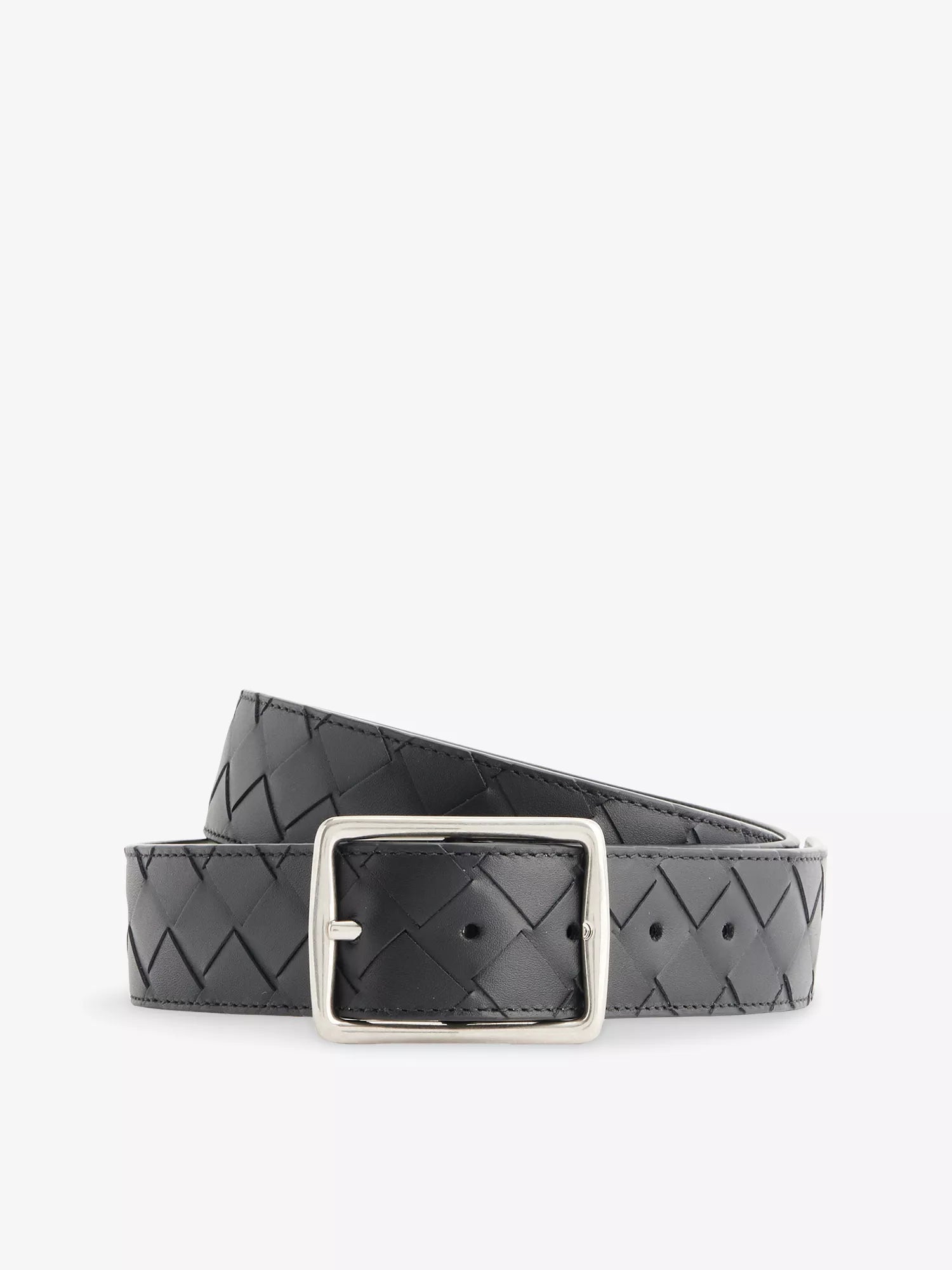 Bottega Veneta Men's Reversible Intrecciato Leather Belt Bottega Veneta