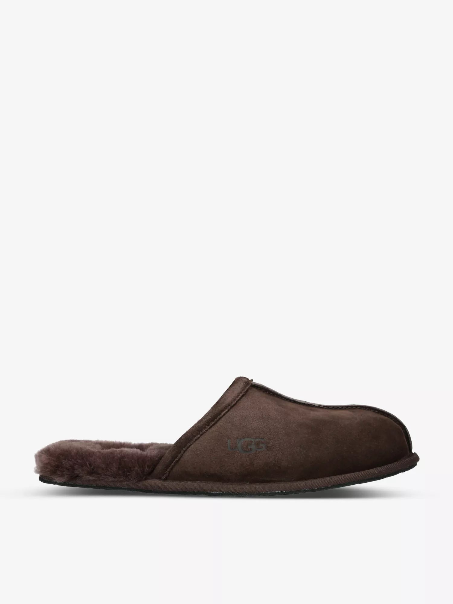 UGG Men's Scuff logo-embroidered suede and shearling slippers UGG