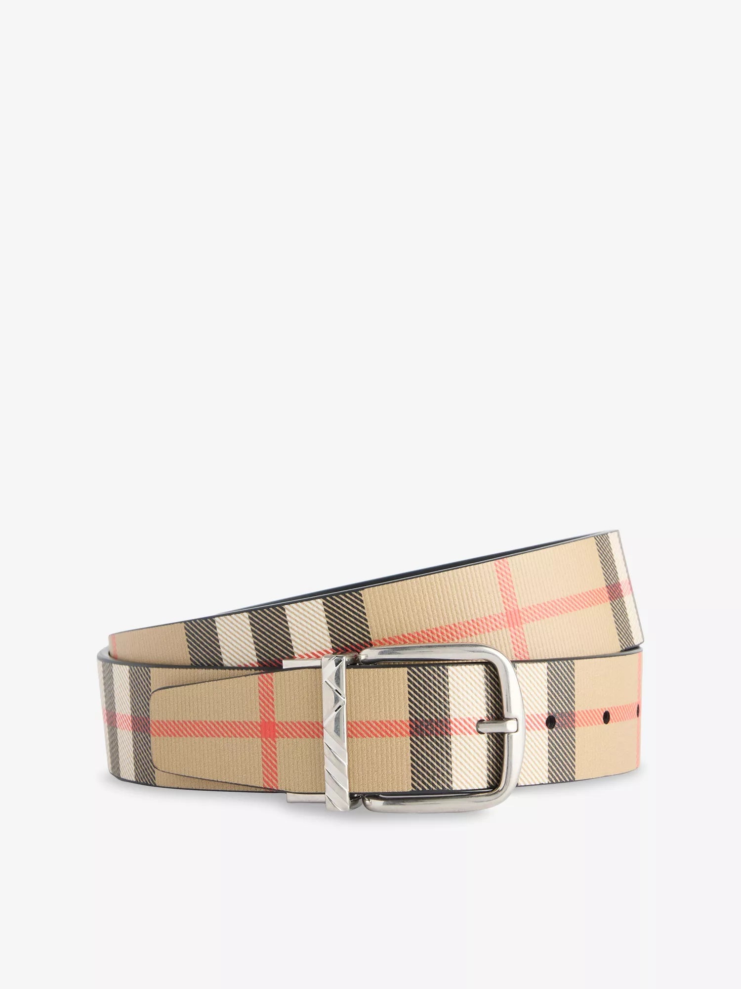 Burberry Men's The Check Leather Belt Burberry