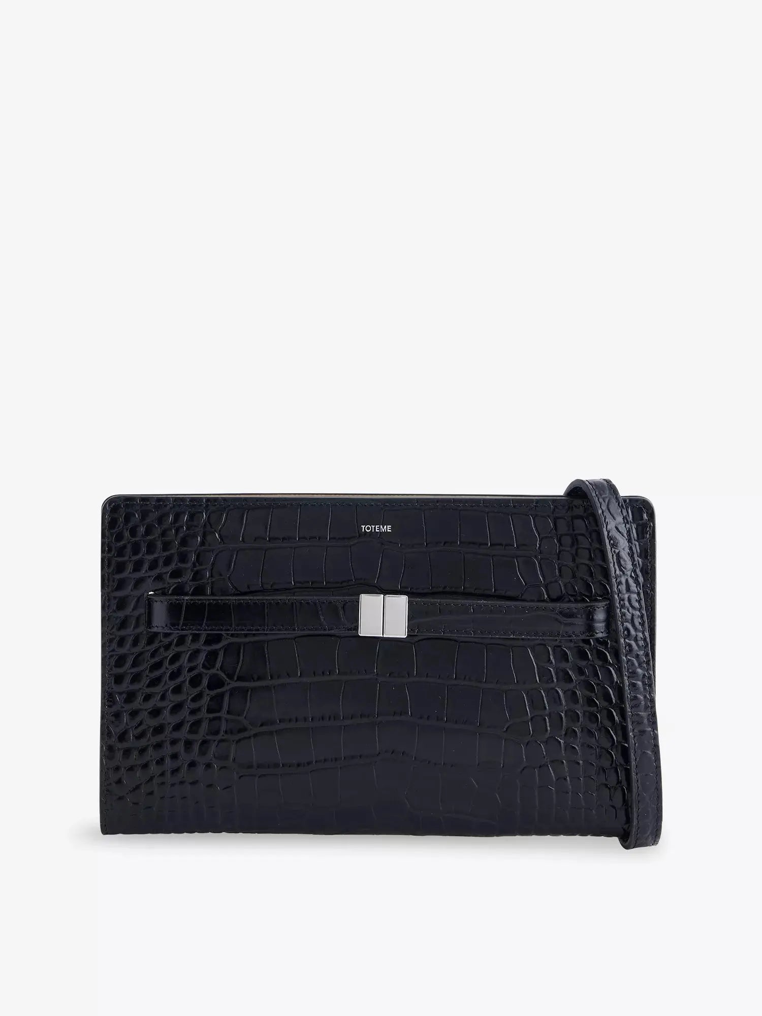 Toteme Women's Belted Croco-Embossed Leather Cross Body Bag Toteme
