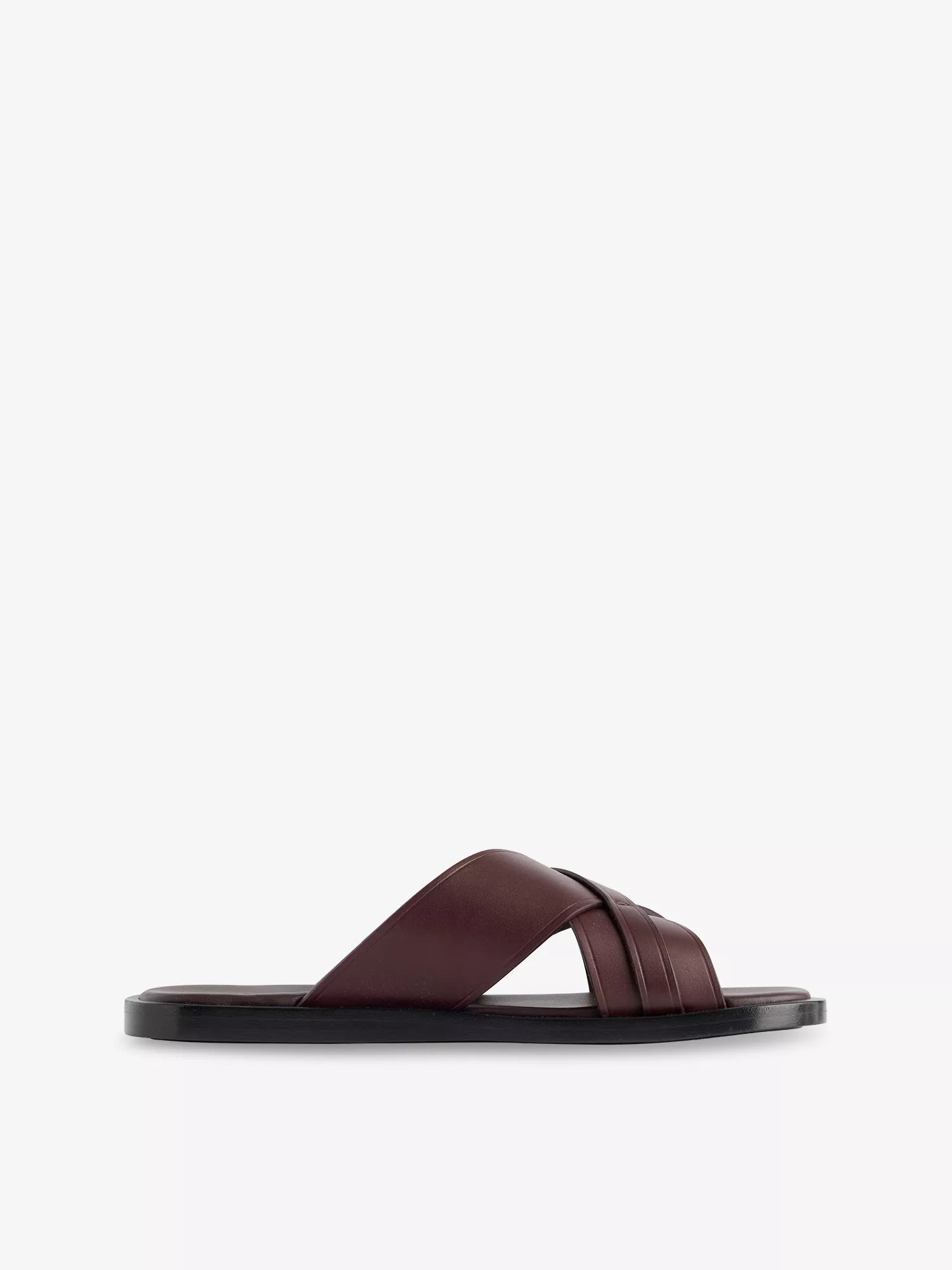 Gucci Men's Interlocking G Leather Sliders Gucci