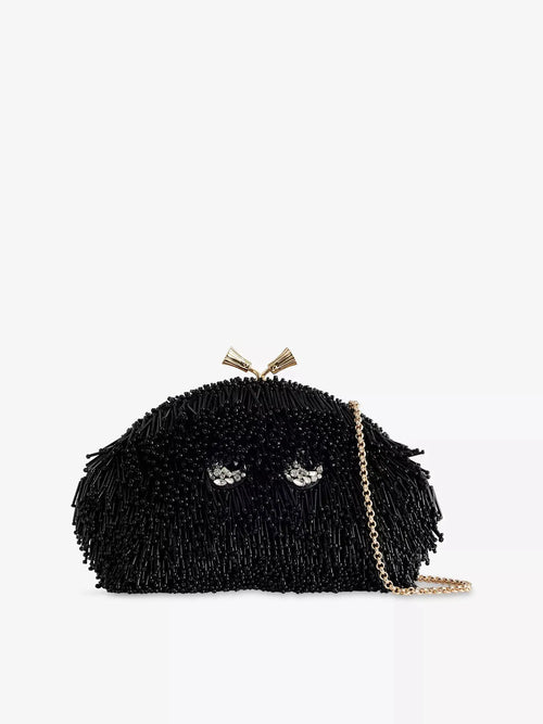 Anya Hindmarch Women's Eyes Bead-Embellished Clutch Bag Anya Hindmarch