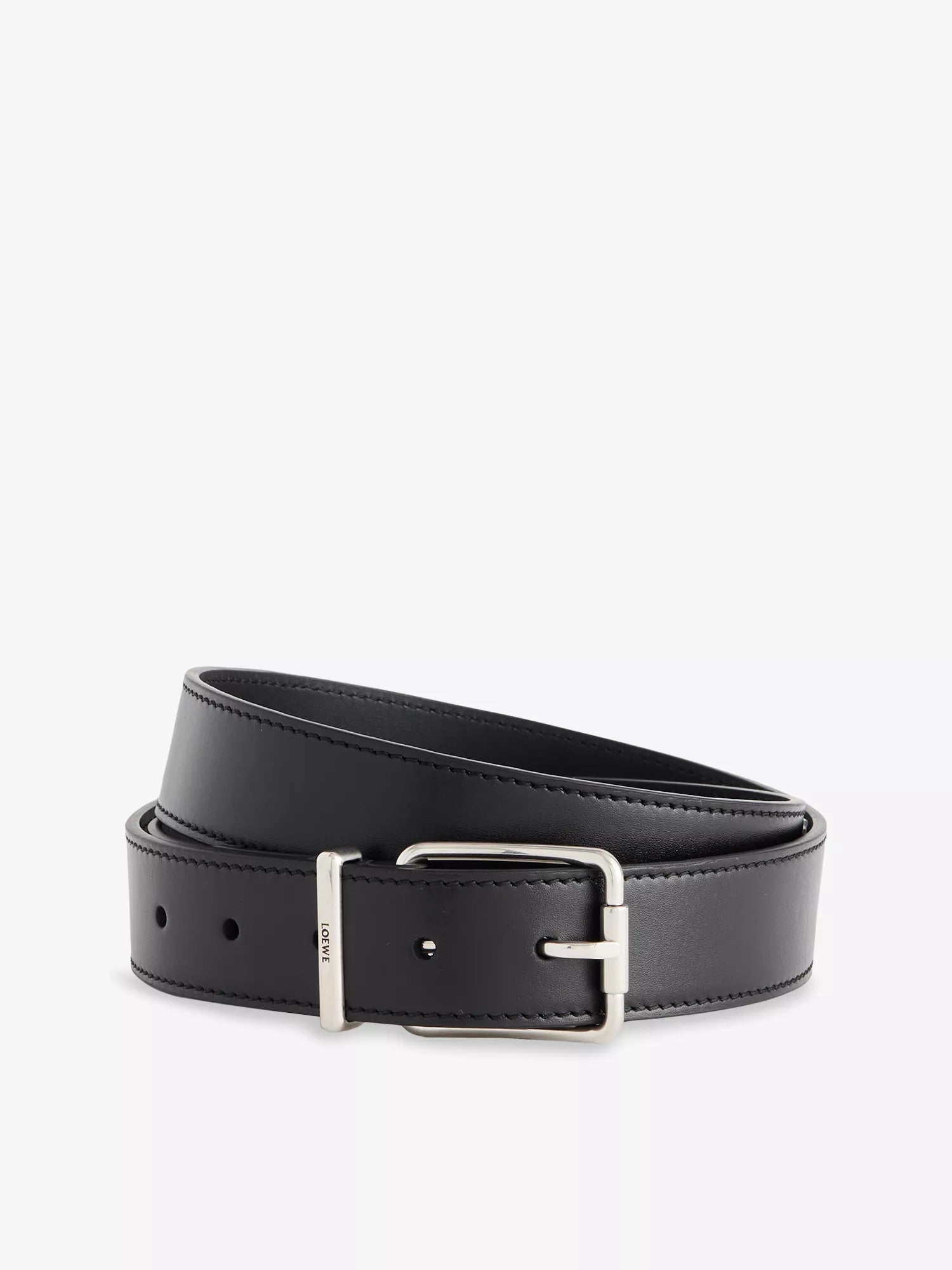 Loewe Men's Engraved-Logo Leather Belt Loewe