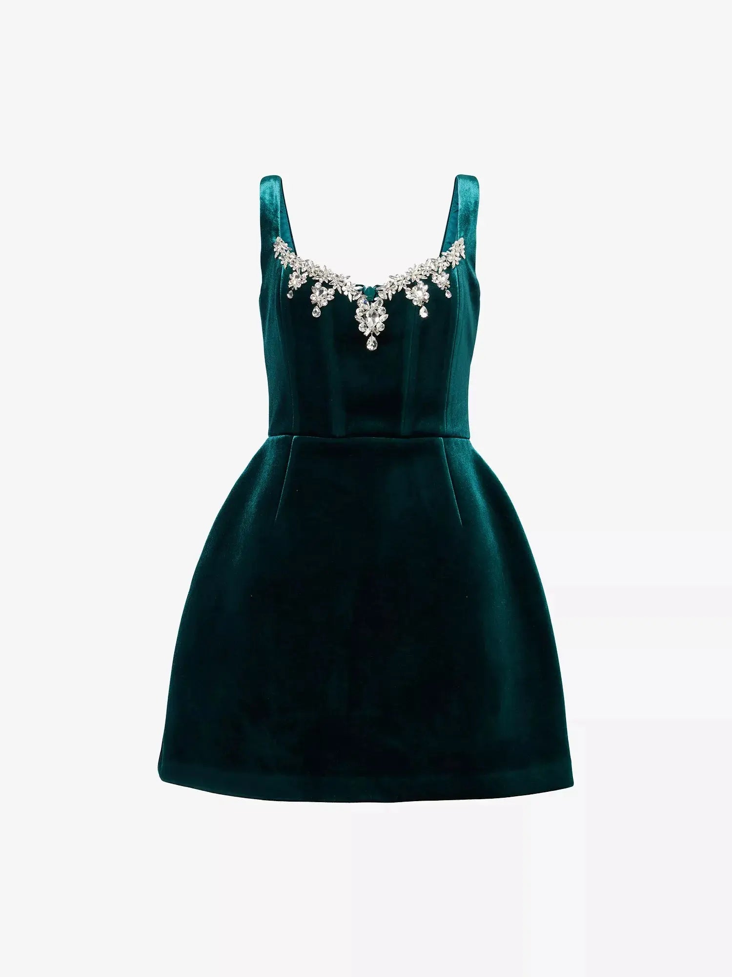 Nadine Merabi Women's Blair Jewel-Embellished Velvet Mini Dress Nadine Merabi