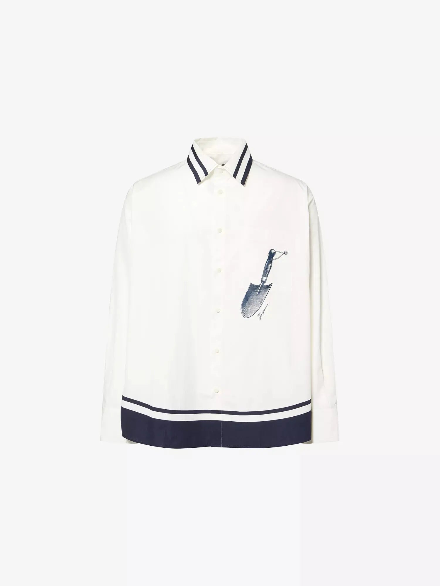 Jacquemus Men's La Chemise Camargue Striped Cotton-Poplin Shirt Jacquemus