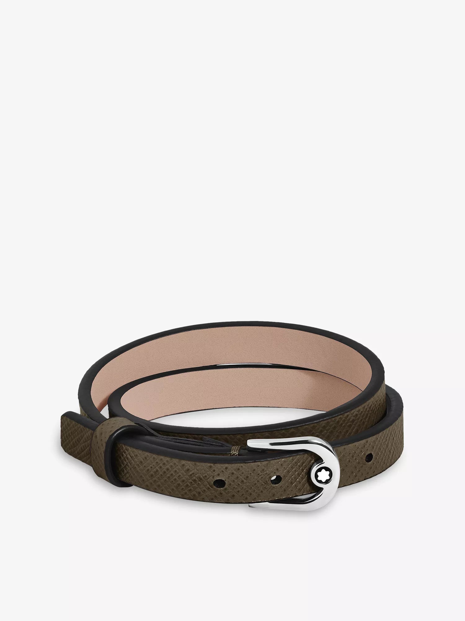 Montblanc Men's Horseshoe-Buckle Leather Bracelet Montblanc