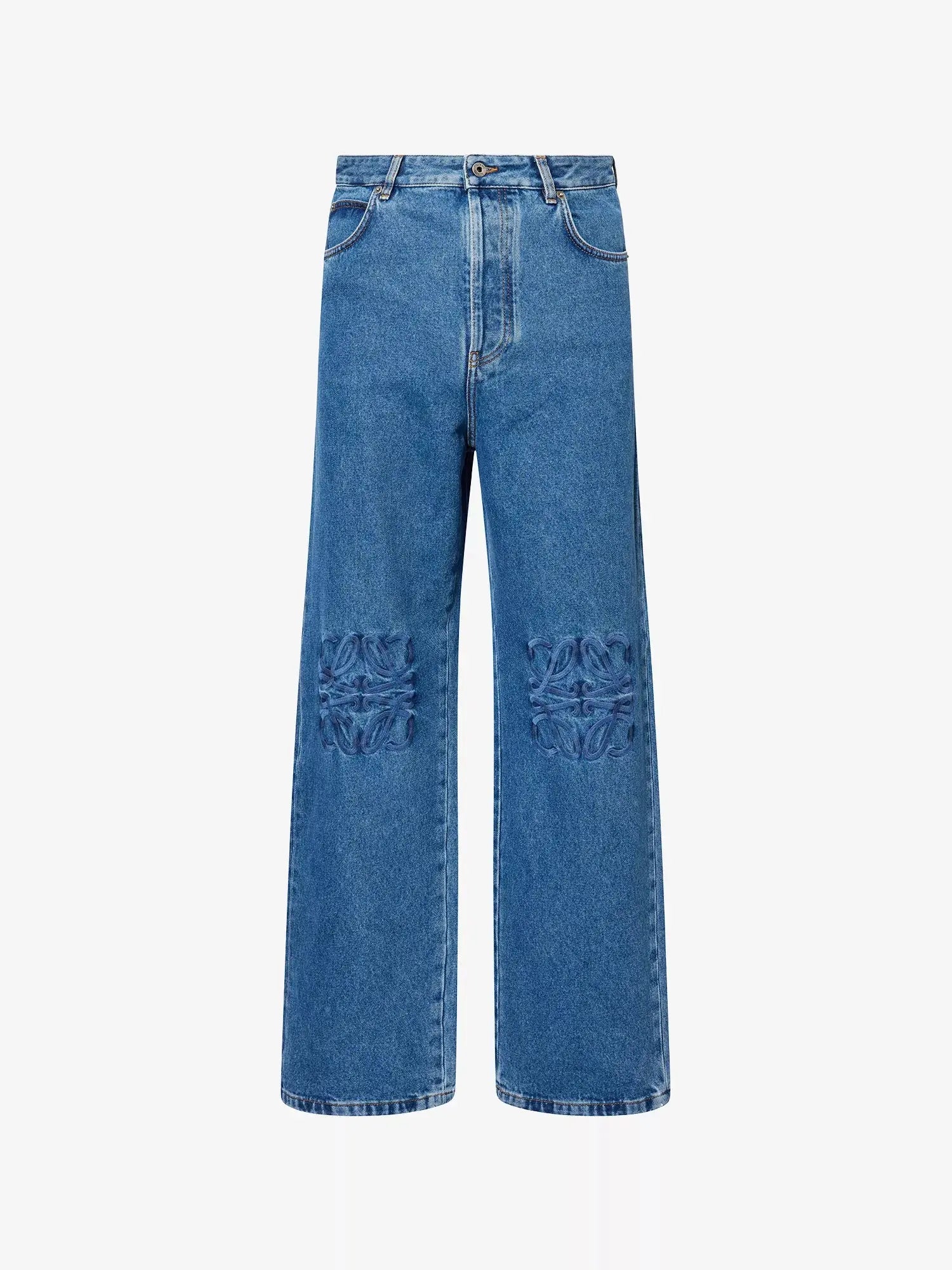 Loewe Men's Logo-Anagram Baggy Denim Jeans Loewe