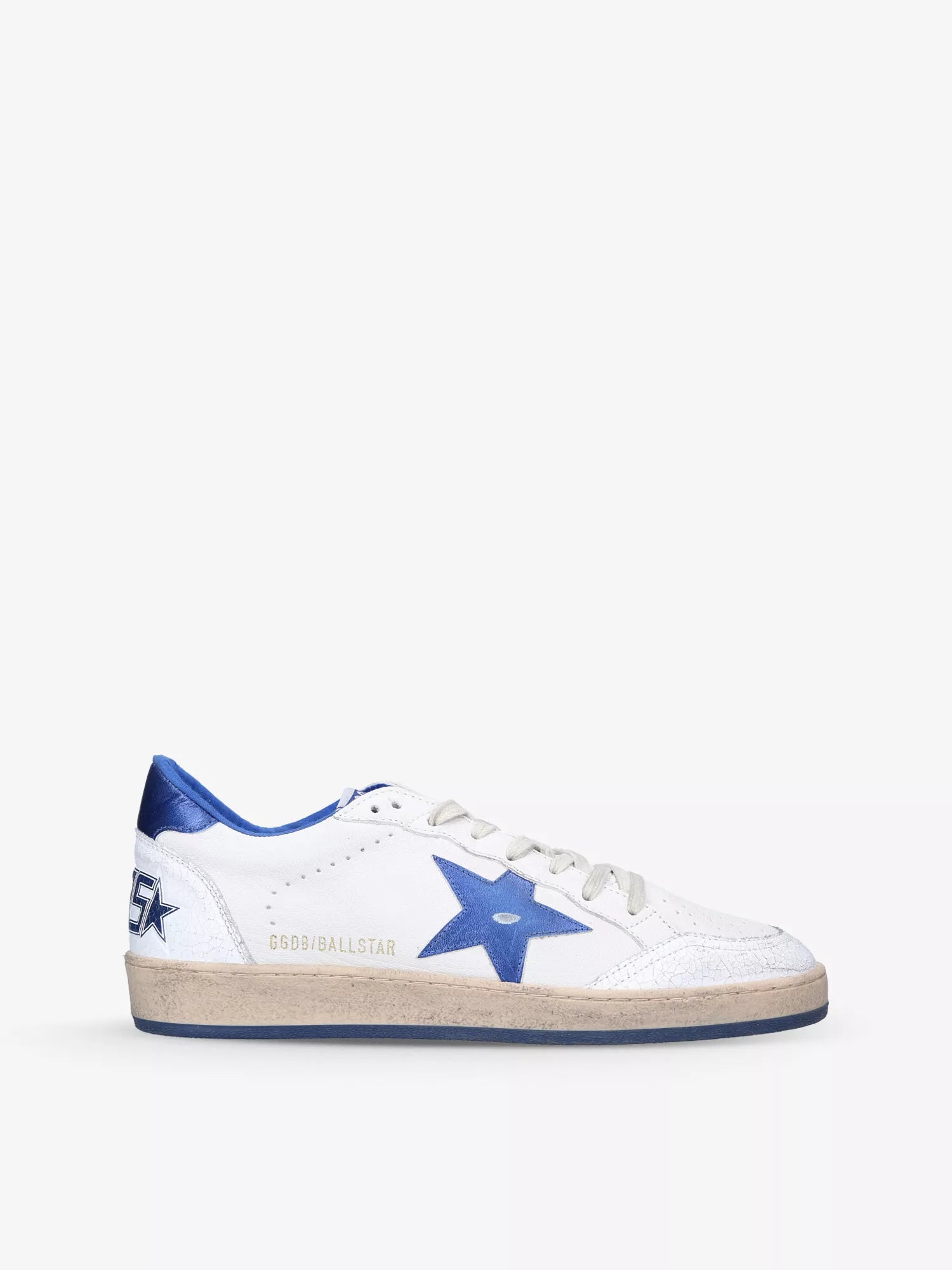 Golden Goose Men's Ball Star Logo-Embroidered Leather Low-Top Trainers Golden Goose