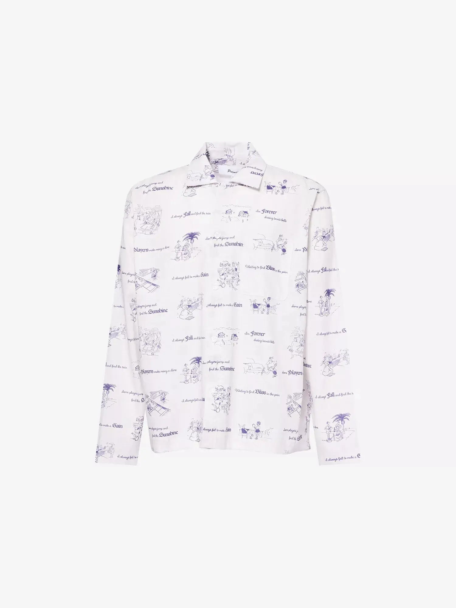 Palmes Men's Sunshine Printed Cotton And Linen Shirt Palmes