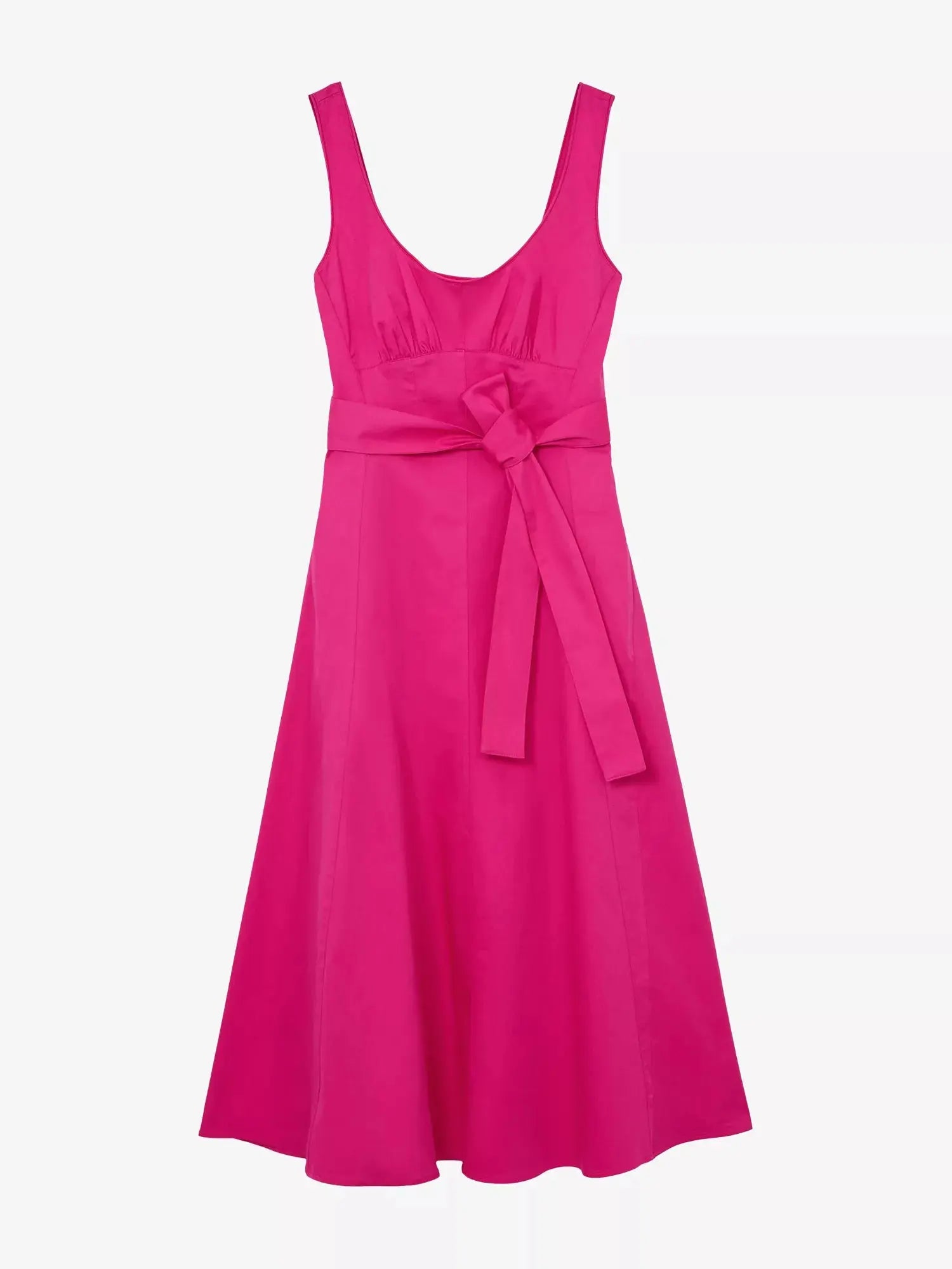Reiss Women's Irina Belted-Waist Stretch-Cotton Midi Dress Reiss
