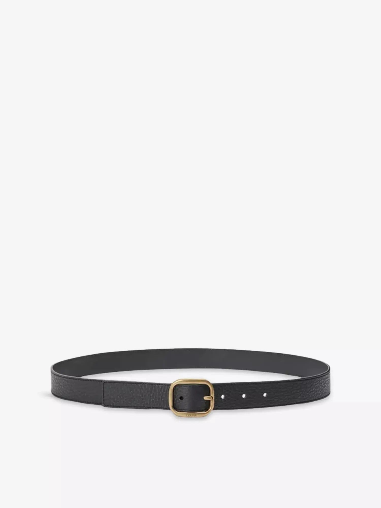 Loewe Women's Rounded-Buckle Leather Belt Loewe