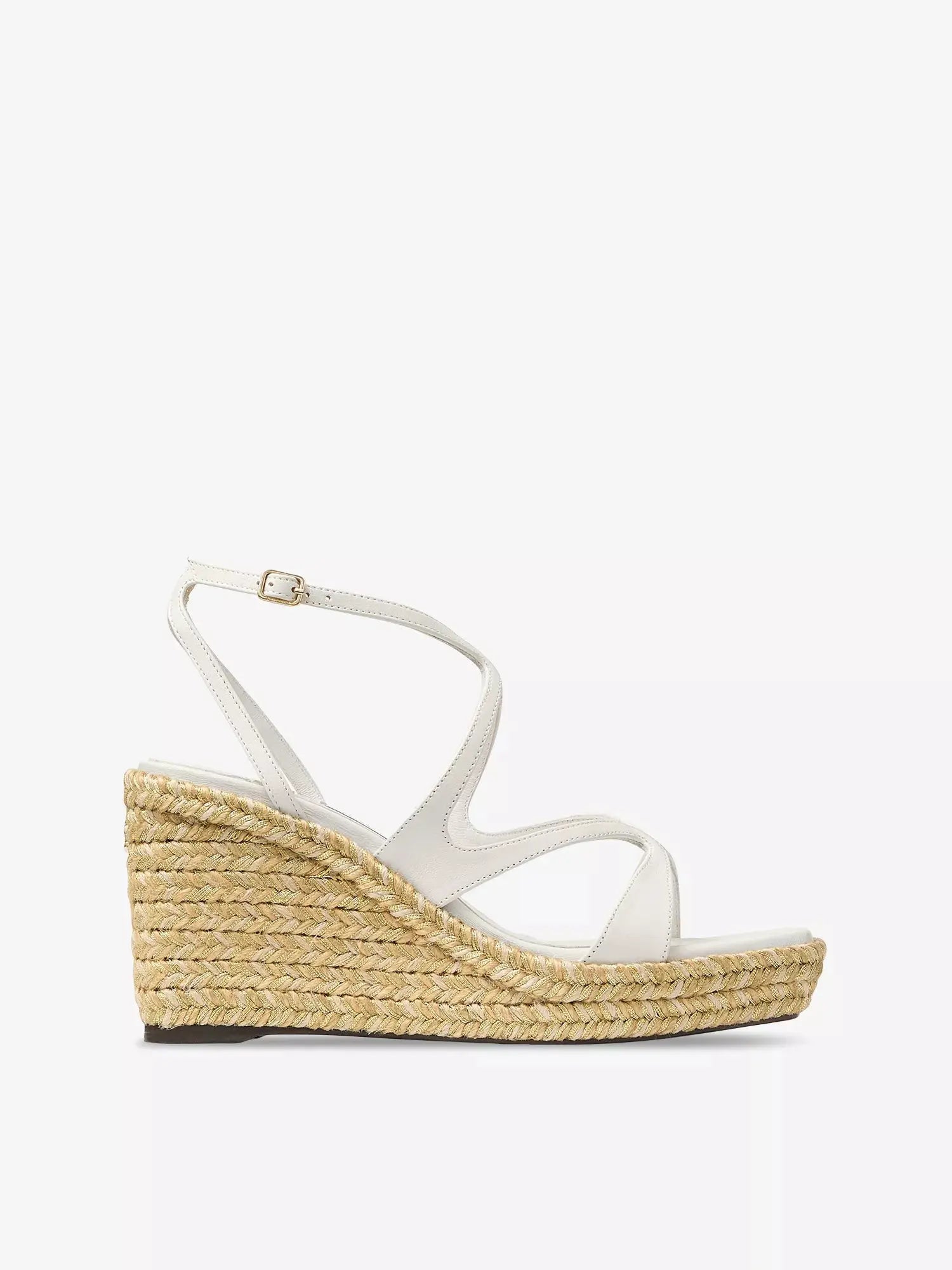 Jimmy Choo Women's Ayla 85 Leather Espadrille Wedges Jimmy Choo