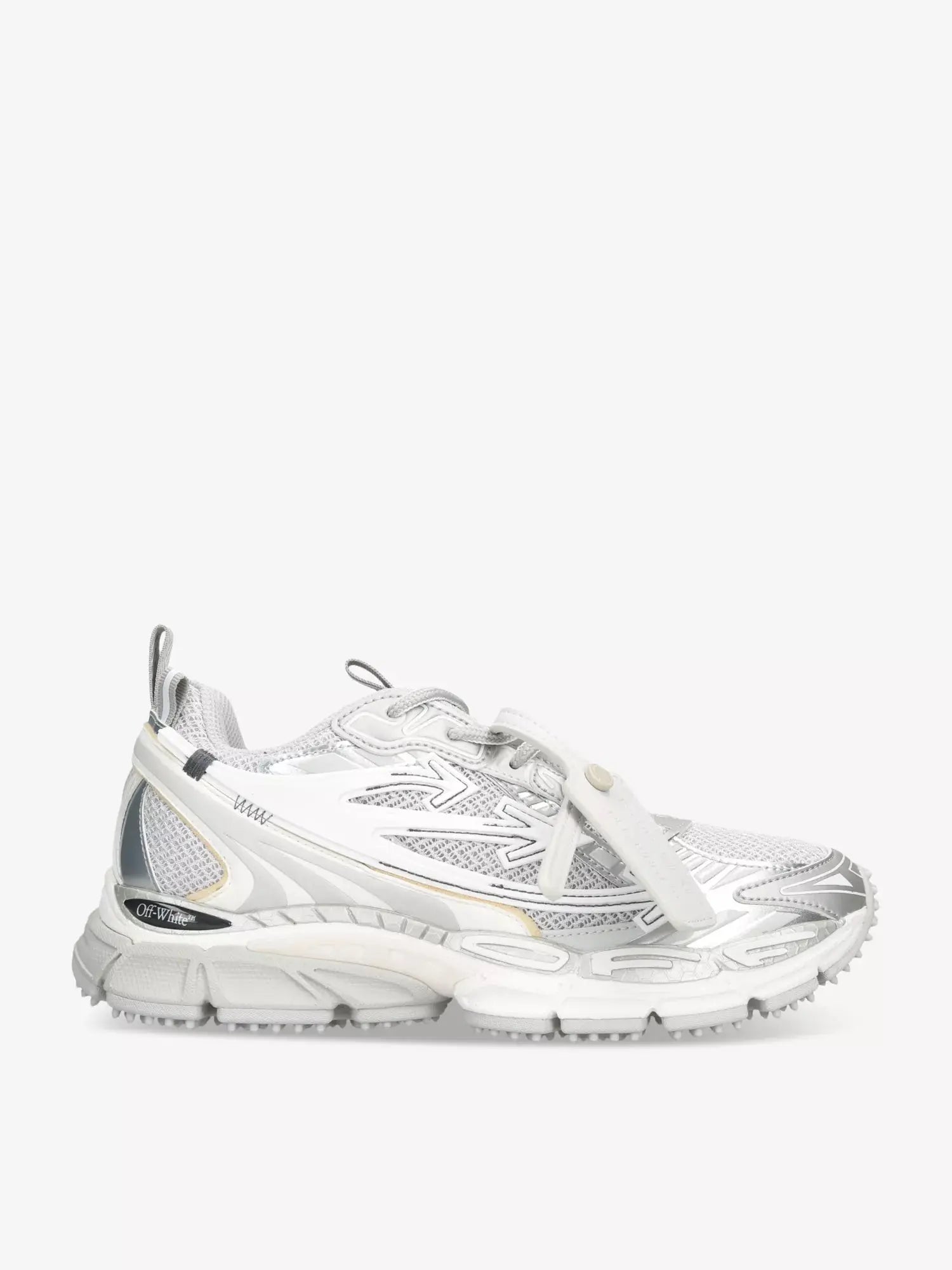Off-White Women's Be Right Back mesh and faux-leather low-top trainers Off-White
