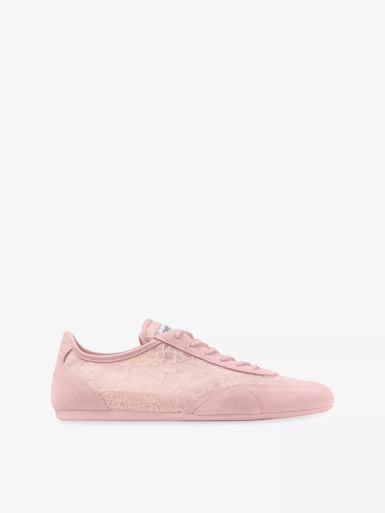 Jimmy Choo Women's Sunny F Lace and Suede Trainers Jimmy Choo