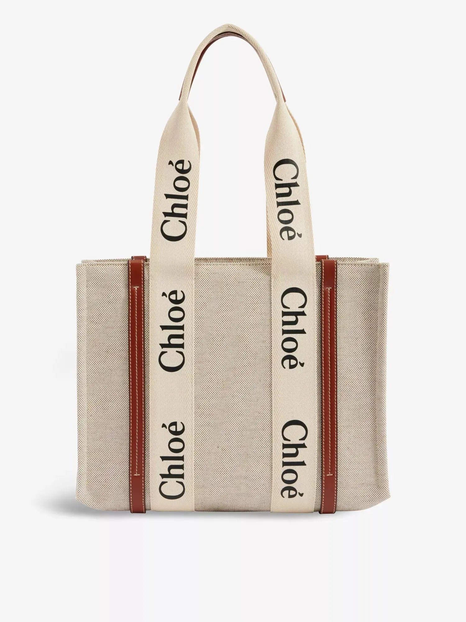 Chloe Women's Woody medium cotton-canvas tote bag Chloe