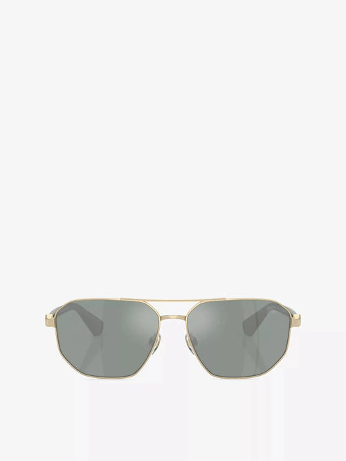 Burberry Women's BE3166 Aviator-Frame Metal Sunglasses Burberry