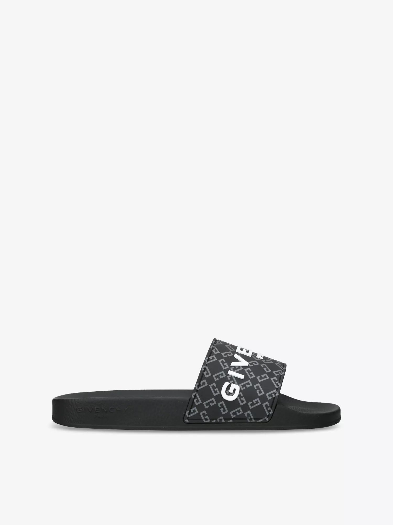 Givenchy Men's Monogram-pattern rubber slides Givenchy