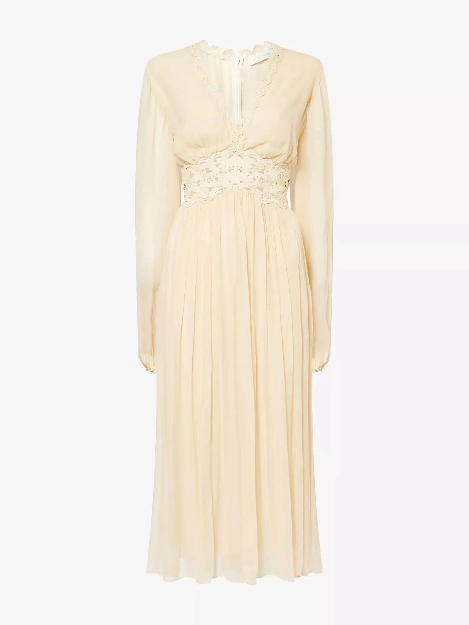 Zimmermann Women's Luna Embroidered Woven Midi Dress Zimmermann
