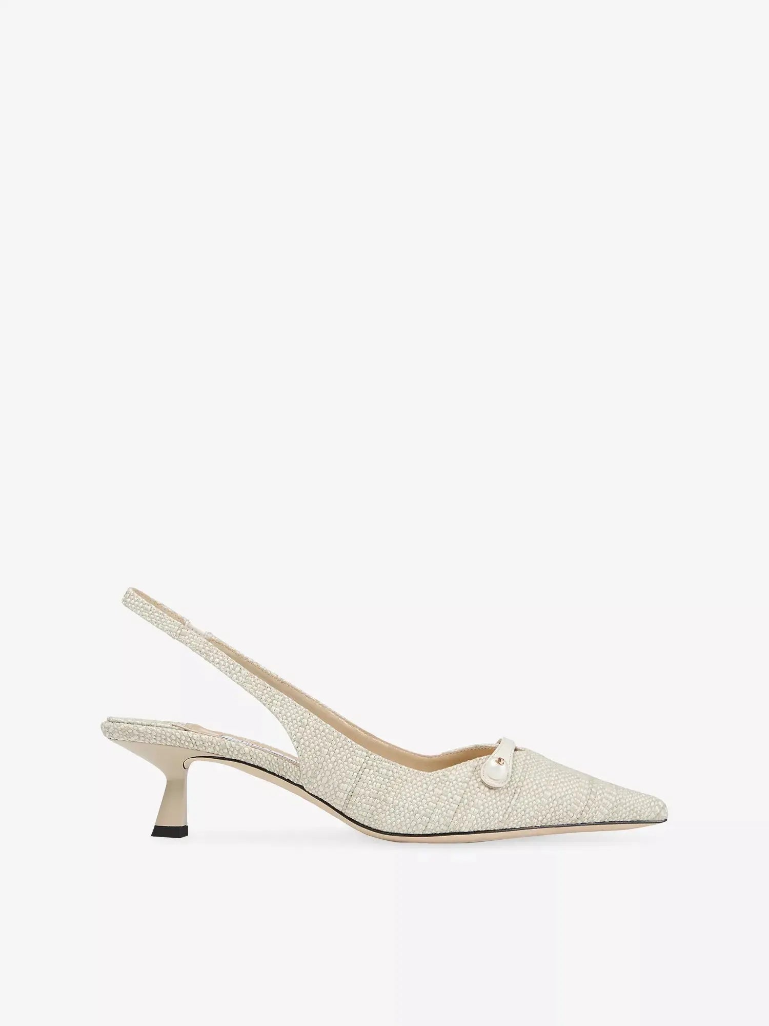 Jimmy Choo Women's Amita 45 Slingback Raffia Heeled Pumps Jimmy Choo