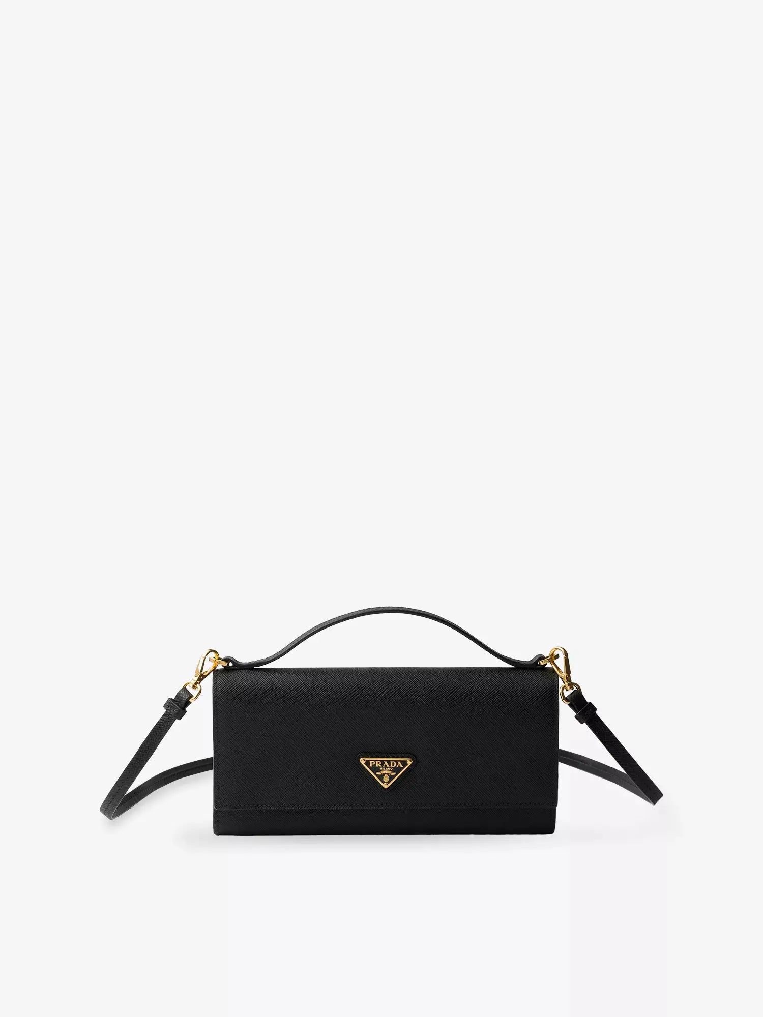 Prada Women's Saffiano Shoulder-Strap Leather Wallet Prada