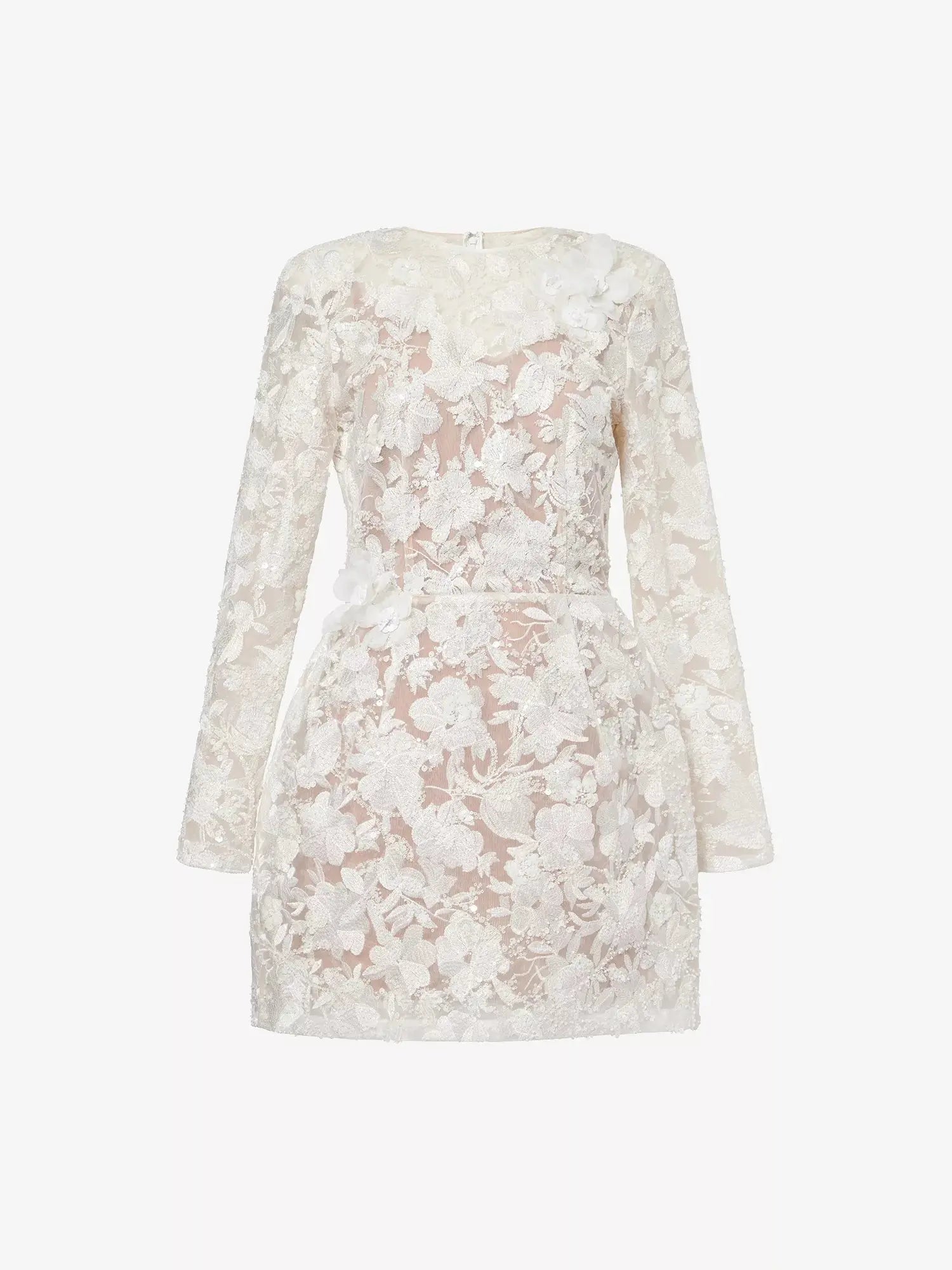 Nadine Merabi Women's Sienna Embroidered Mesh Mini Dress Nadine Merabi