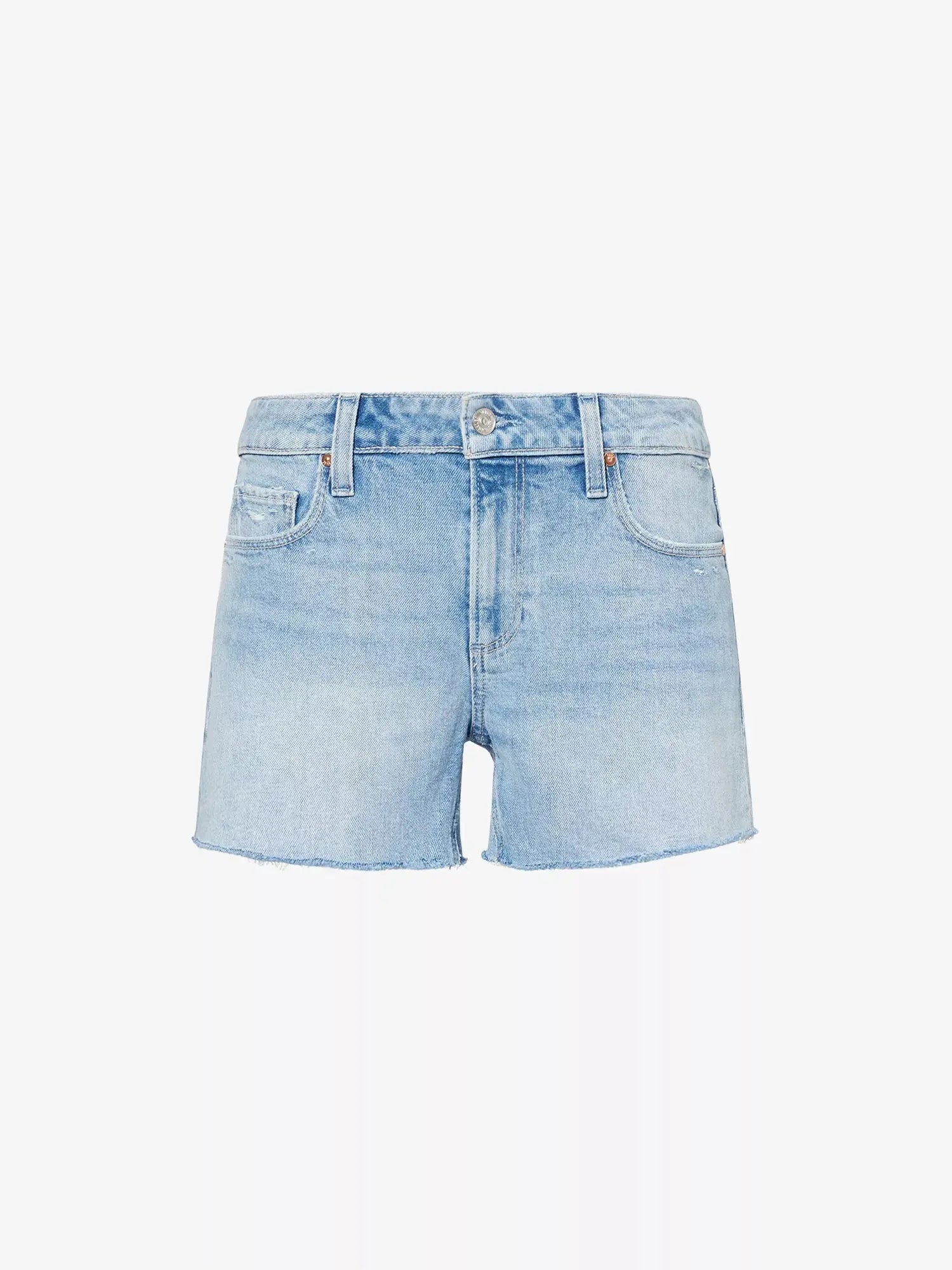 Paige Women's Dylan Raw-Hem Mid-Rise Denim Shorts Paige