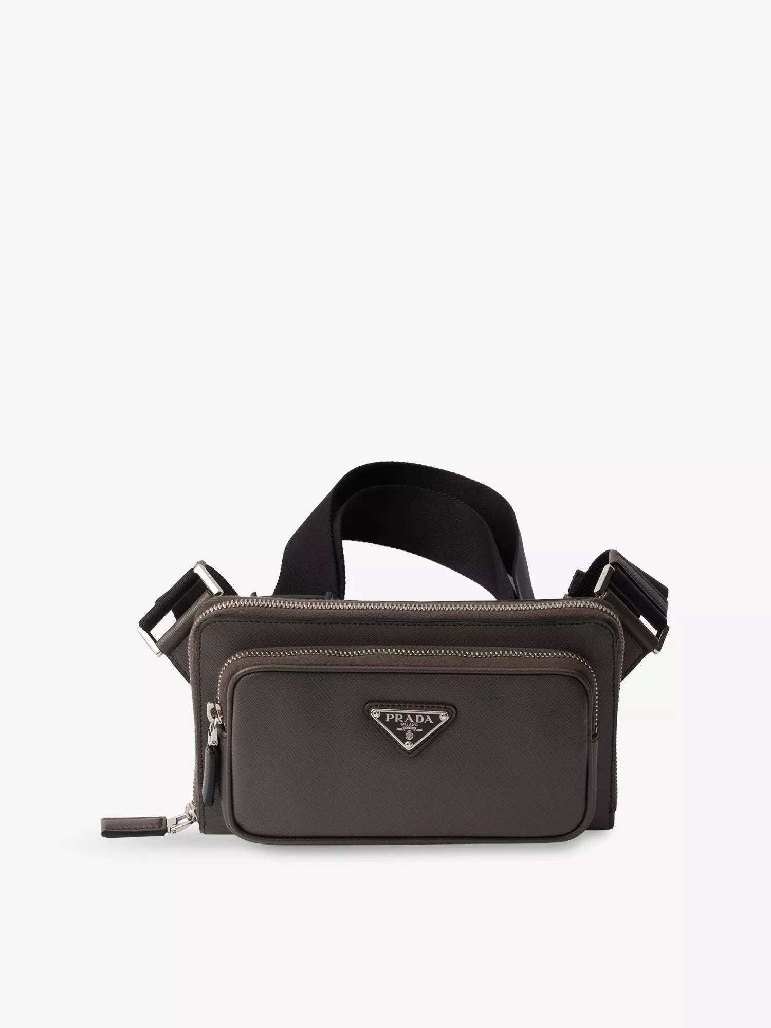Prada Men's Brand-plaque Saffiano-leather cross-body bag Prada
