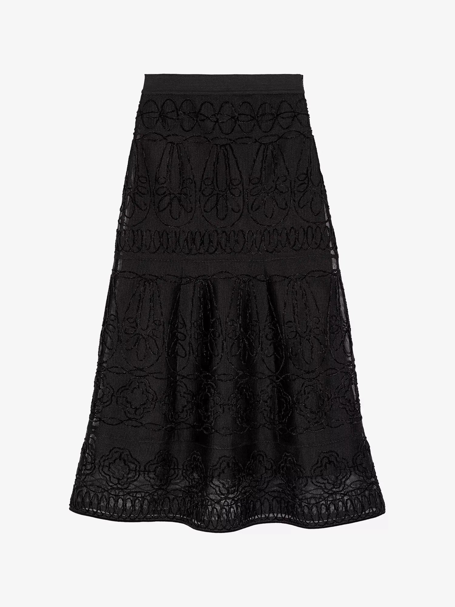 Maje Women's Floral-Embroidered Woven Maxi Skirt Maje