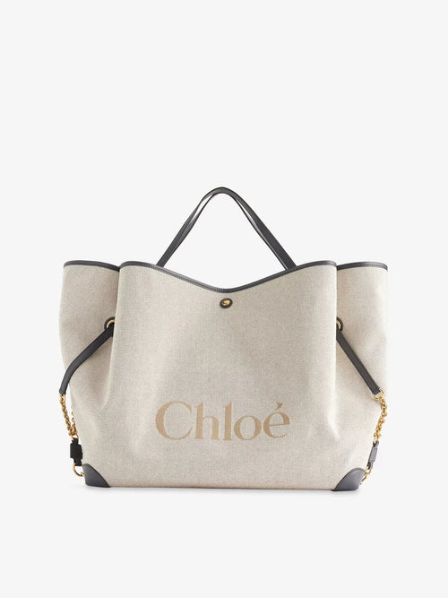 Chloe Women's Clover Large Cotton-Canvas Tote Bag Chloe