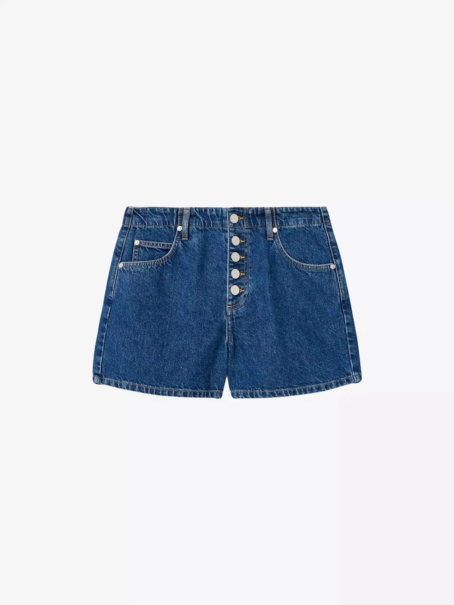 AllSaints Women's Tay Button-Up Denim Shorts Allsaints