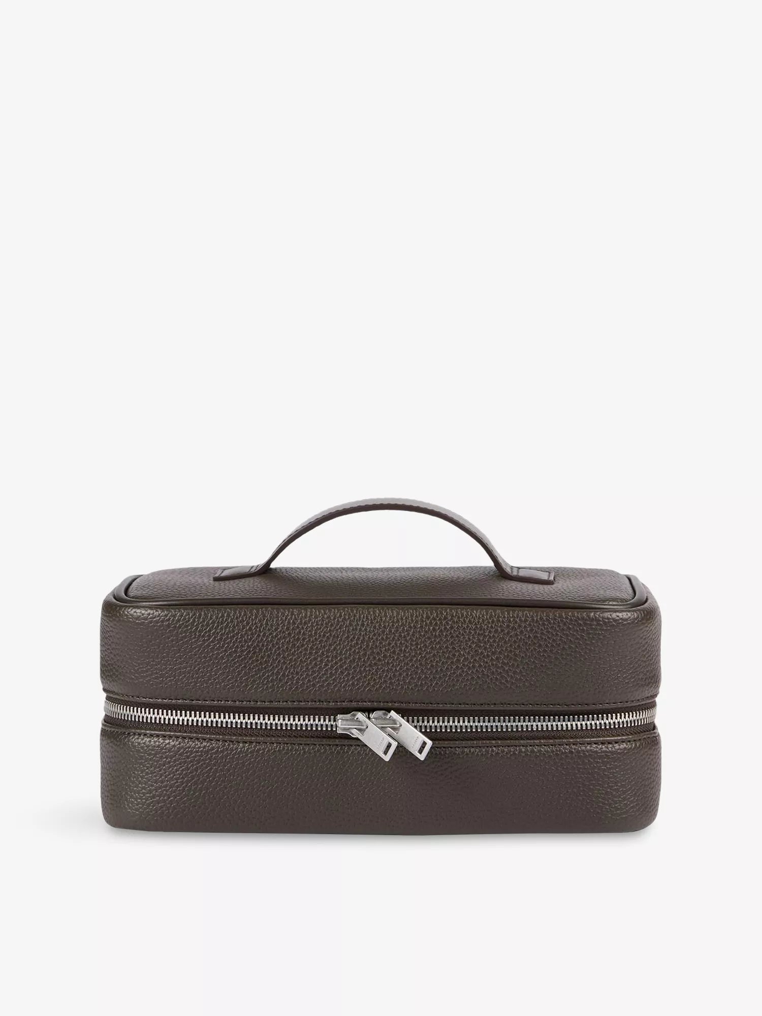 Sandro Men's Top handle grained faux-leather wash bag Sandro