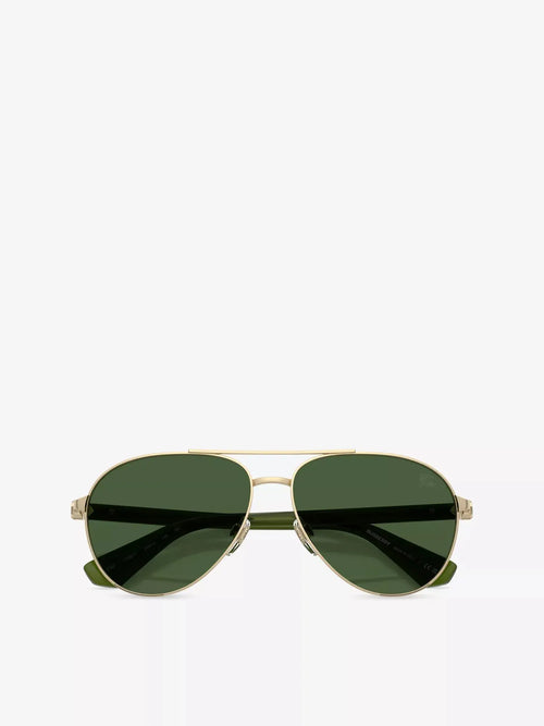 Burberry Women's BE3167 Aviator-Frame Metal Sunglasses Burberry