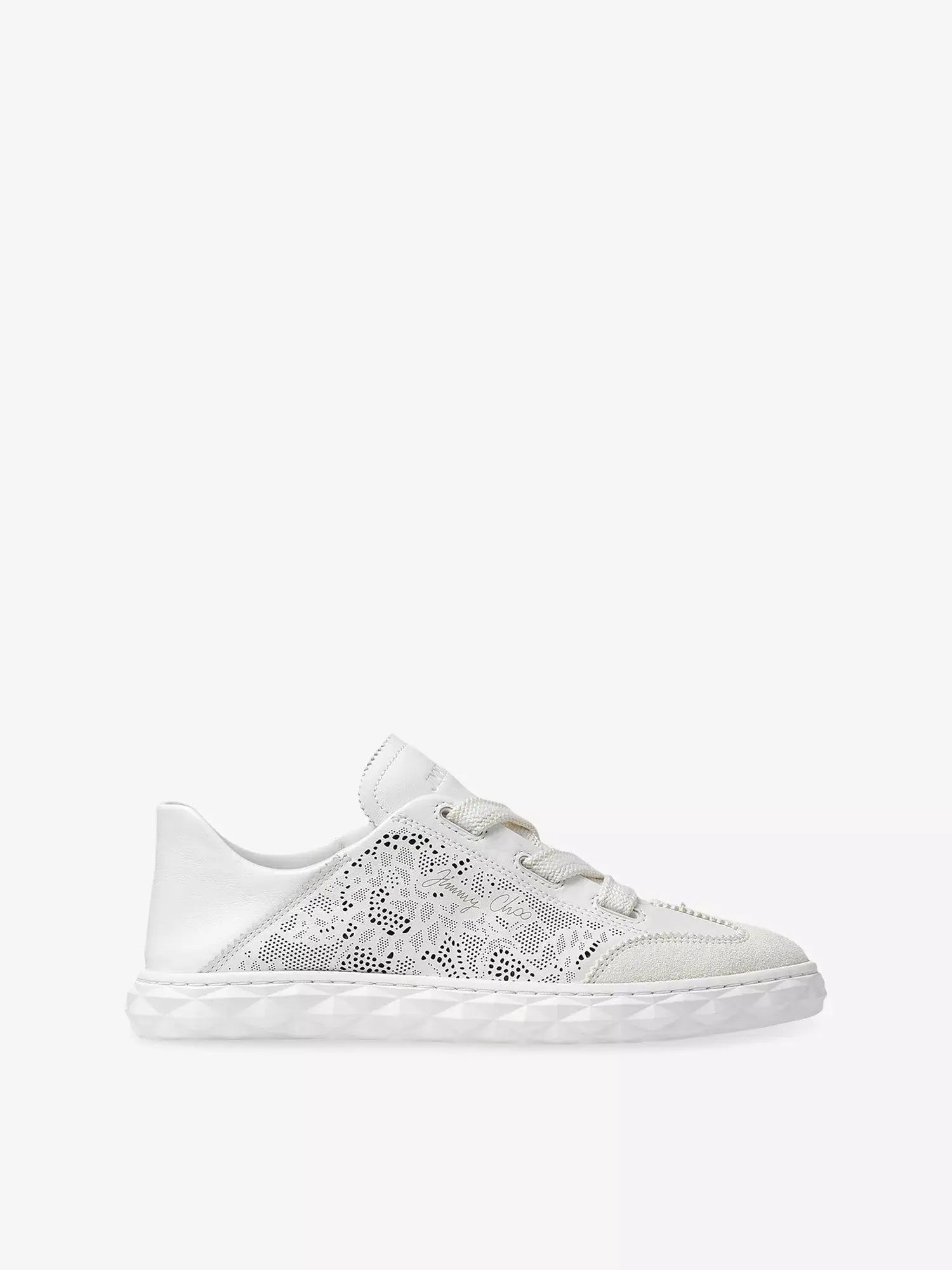 Jimmy Choo Women's Diamond Light Flex Perforated Leather Trainers Jimmy Choo