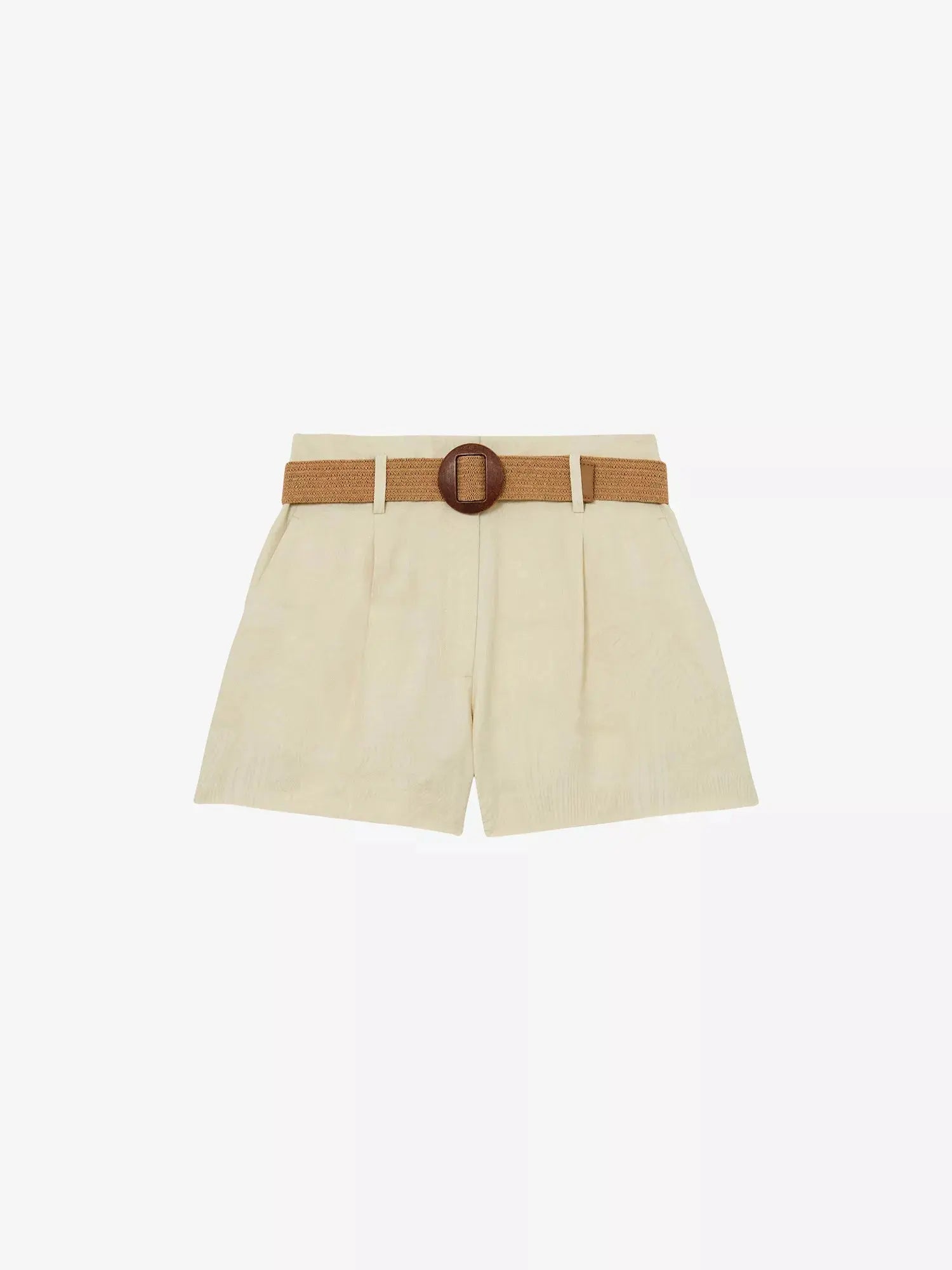 Reiss Women's Matilda Belted-Waist Linen-Blend Shorts Reiss