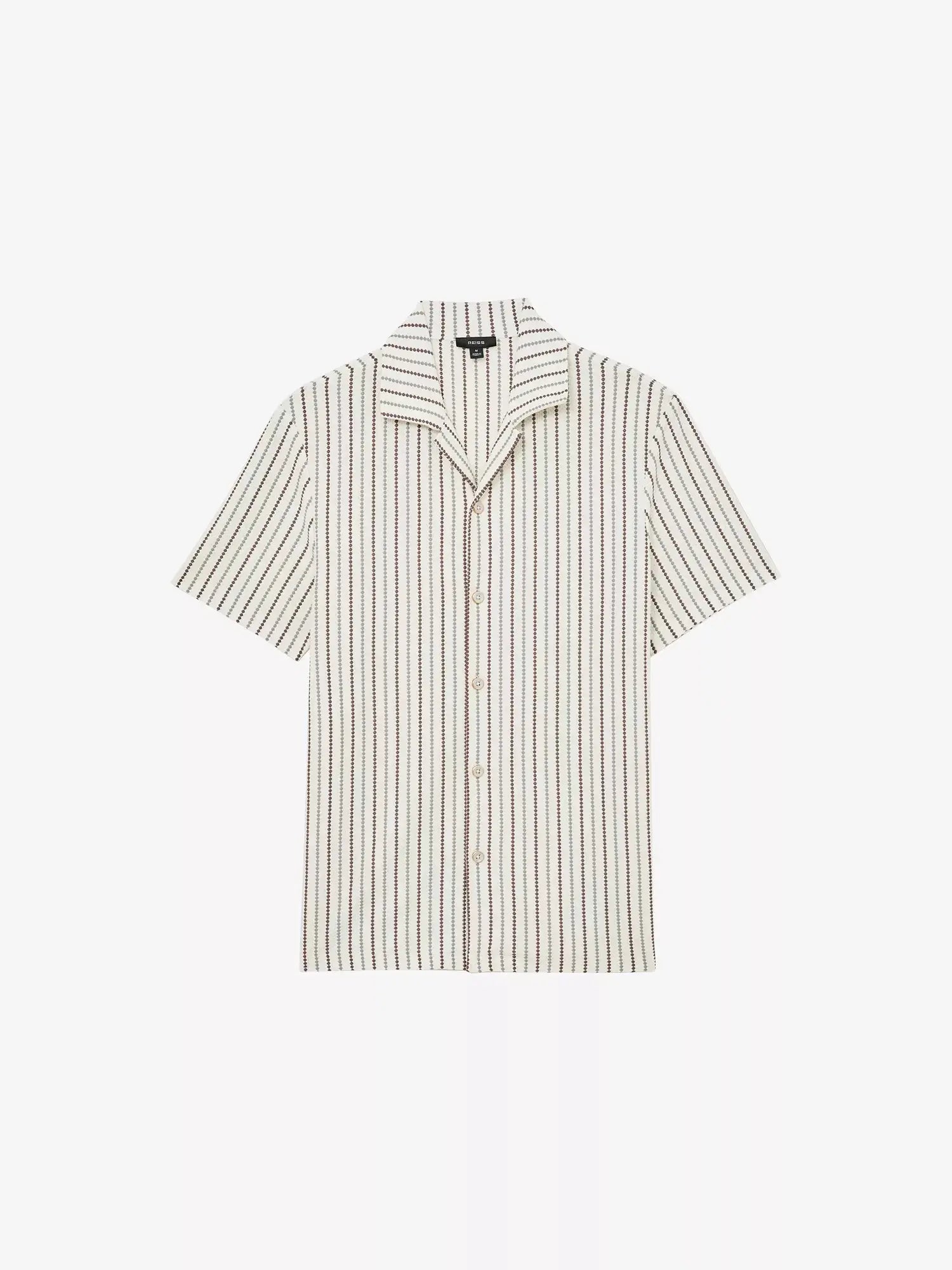 Reiss Men's Percy Cuban-Collar Stretch Cotton-Blend Shirt Reiss