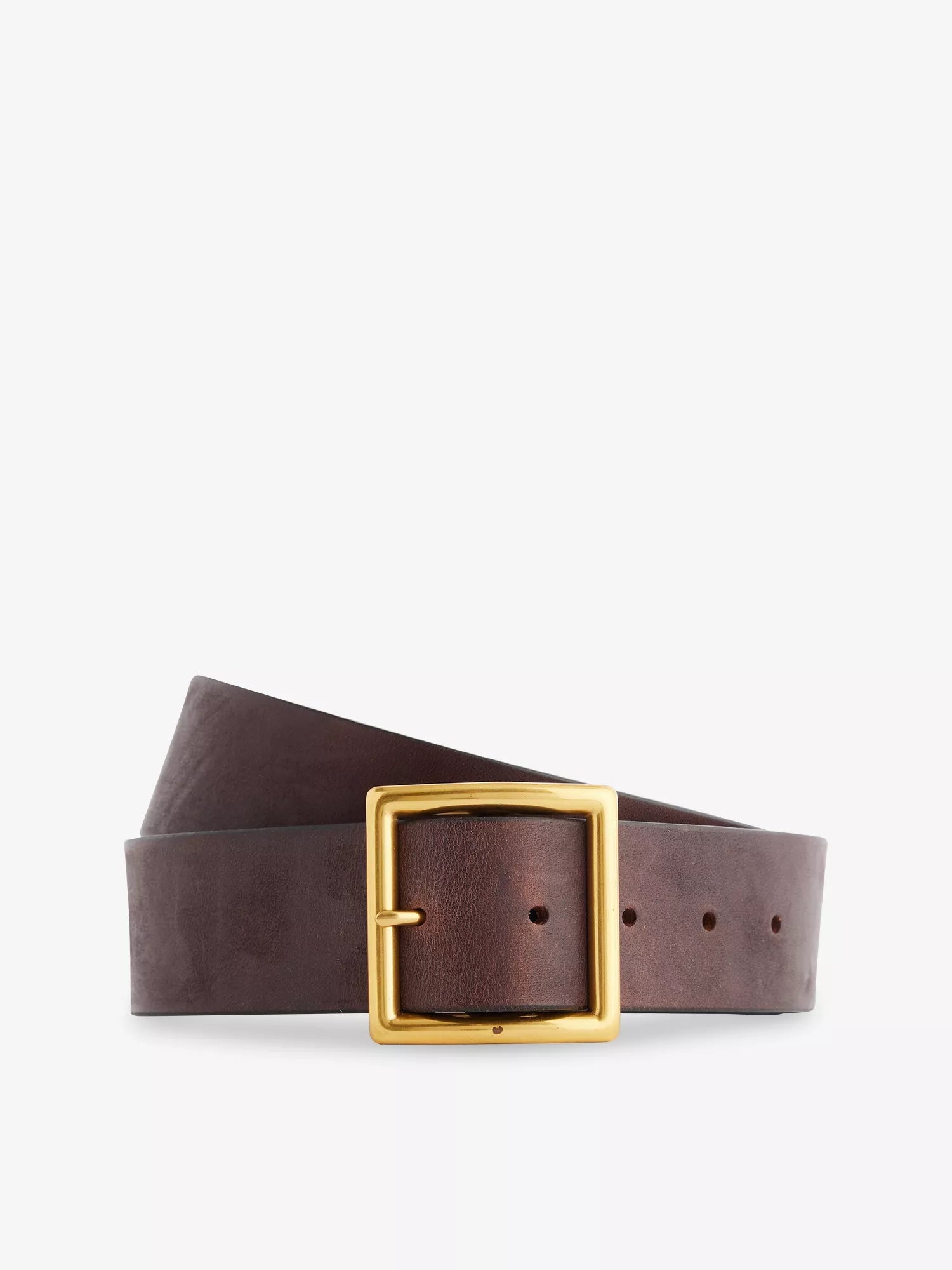 Visvim Men's Square-Buckle Leather Belt Visvim