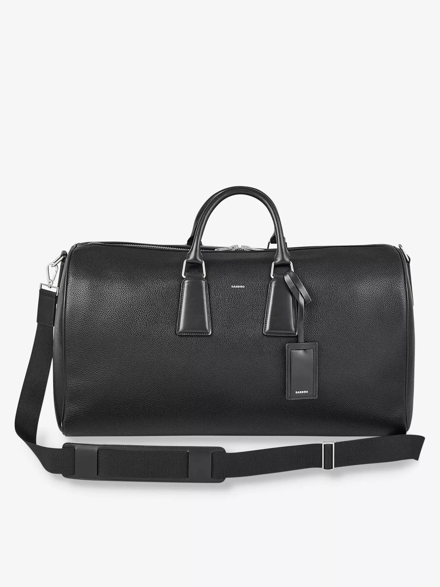 Sandro Men's Logo-embossed coated canvas weekender bag Sandro