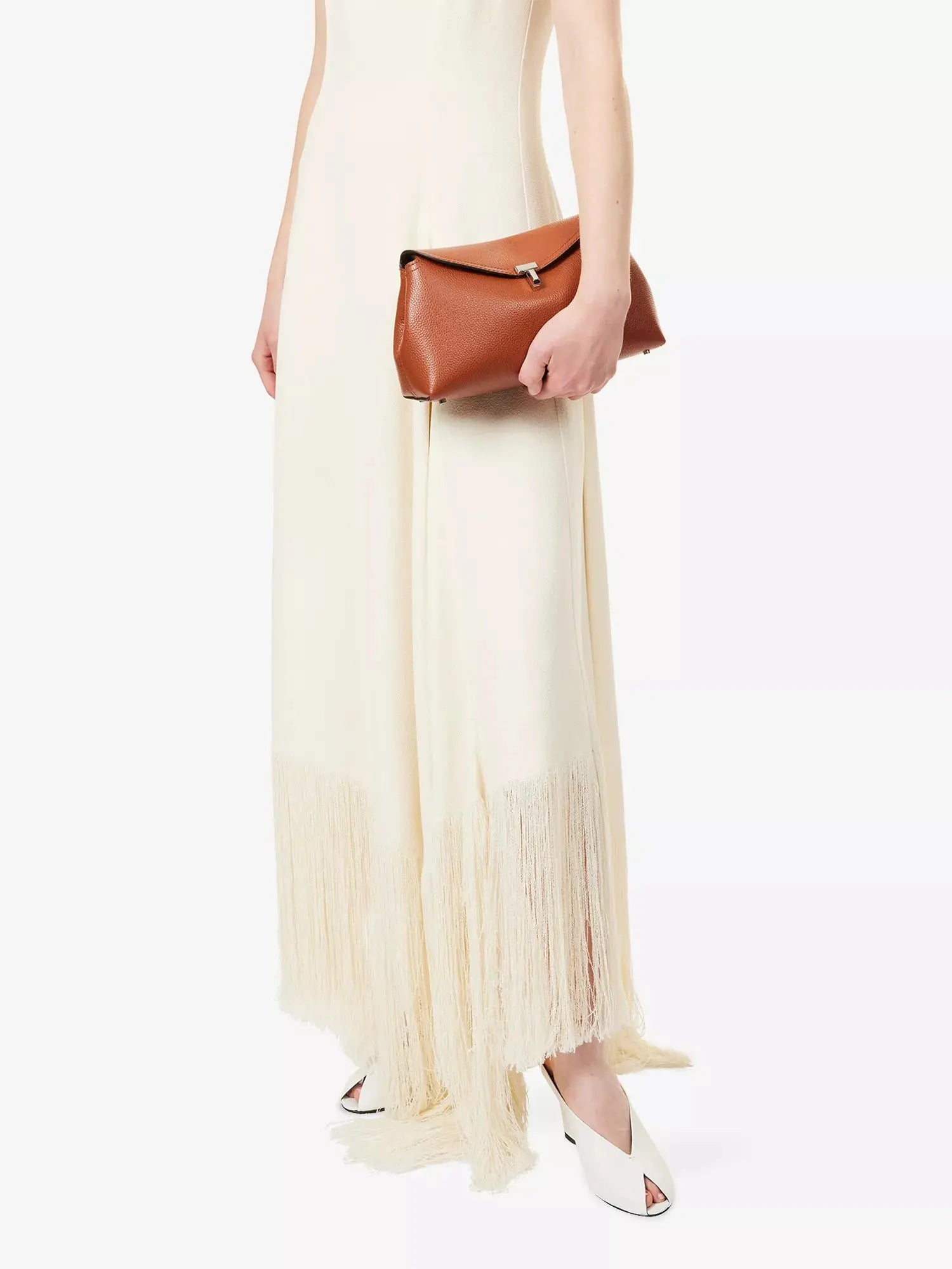 Toteme Women's T-Lock Flap Leather Clutch Toteme