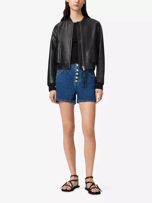 AllSaints Women's Tay Button-Up Denim Shorts Allsaints