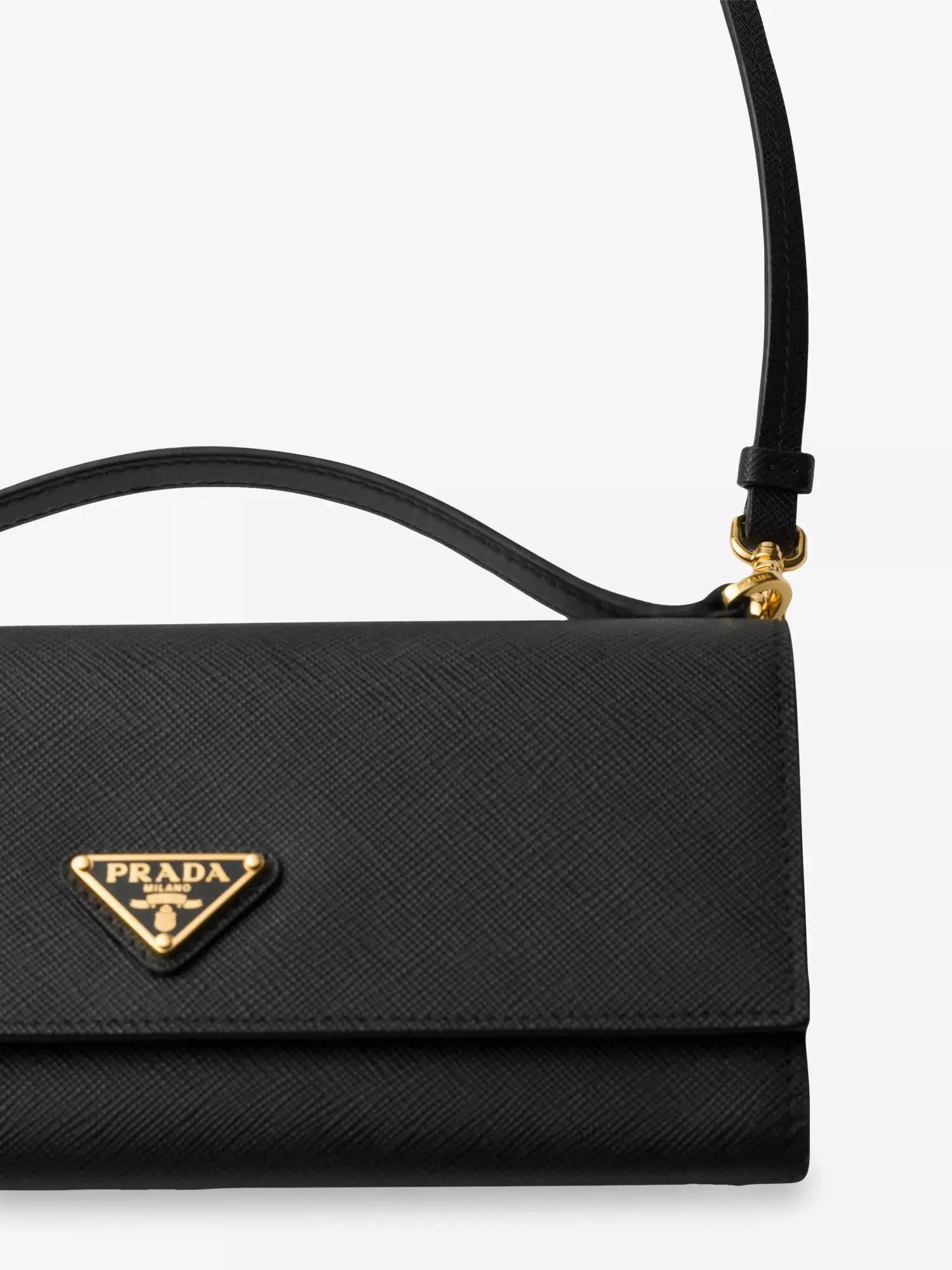 Prada Women's Saffiano Shoulder-Strap Leather Wallet Prada