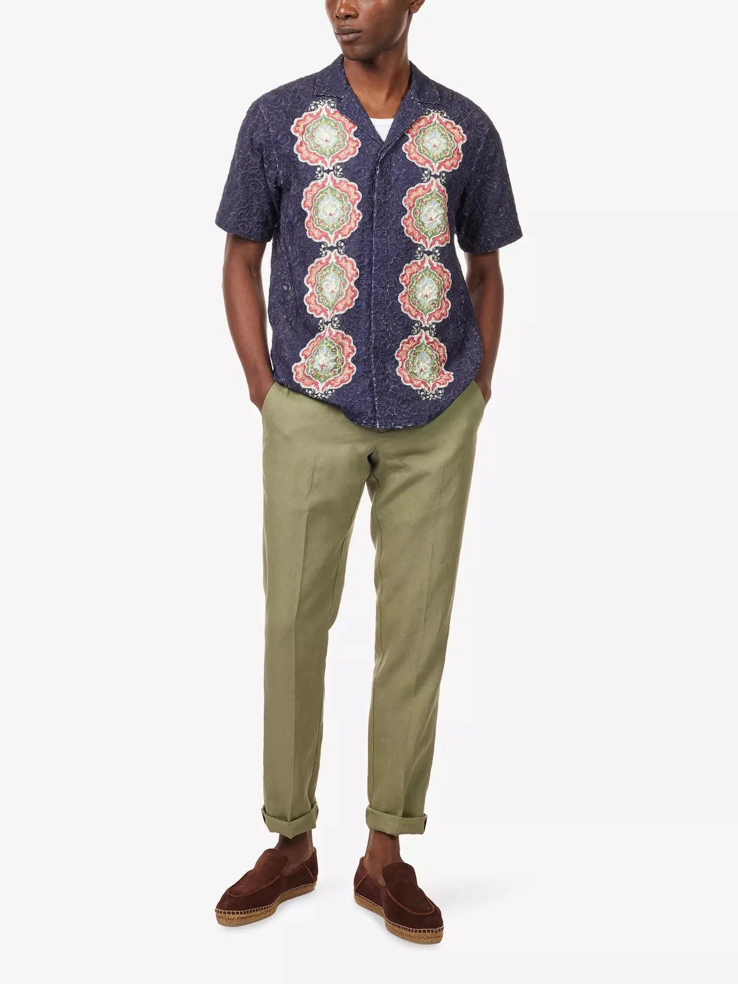 Orlebar Brown Men's Griffon Tapered-Leg Linen Trousers Orlebar Brown