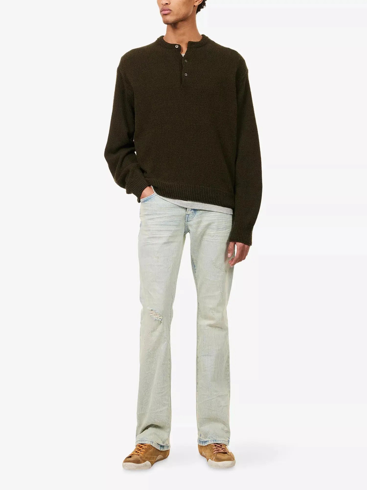Purple Brand Men's Skinny Flare-Leg Denim Jeans Purple Brand