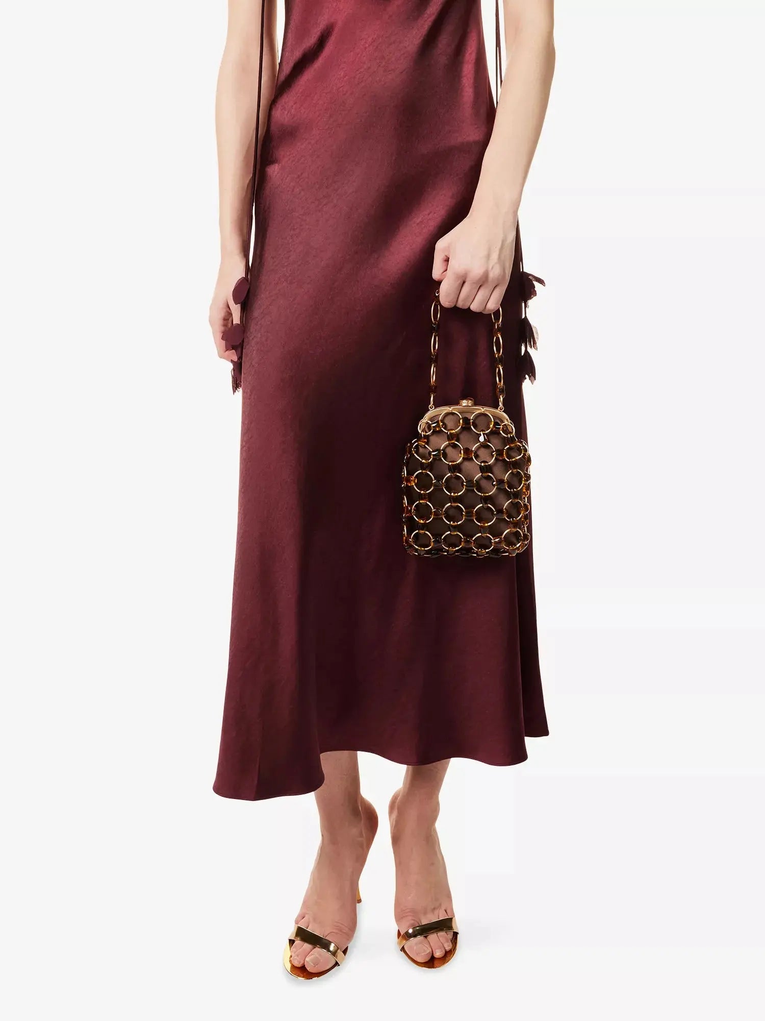 Cult Gaia Women's Brielle Bead-Embellished Satin Clutch Cult Gaia